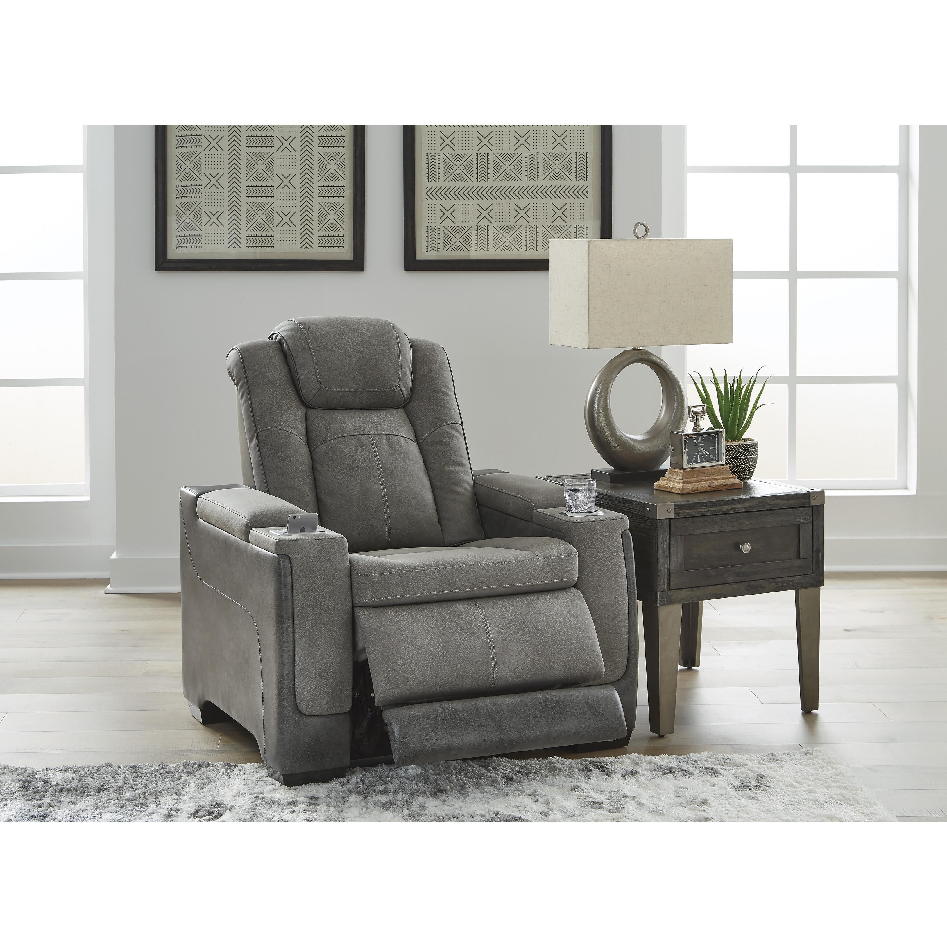  Manufacturer Color_Slate --  Next-Gen DuraPella 2200413 Power Recliner with Adjustable Headrest IMAGE 7