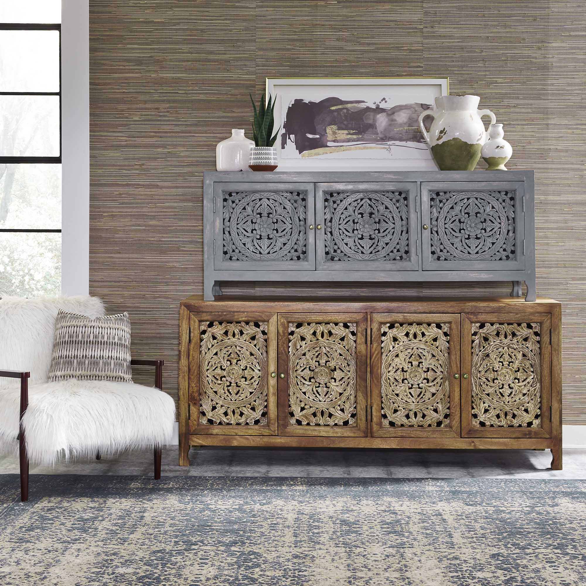 Liberty Furniture Industries Inc. Marisol 2077-AC7432 74 inch 4 Door Accent TV Stand IMAGE 2