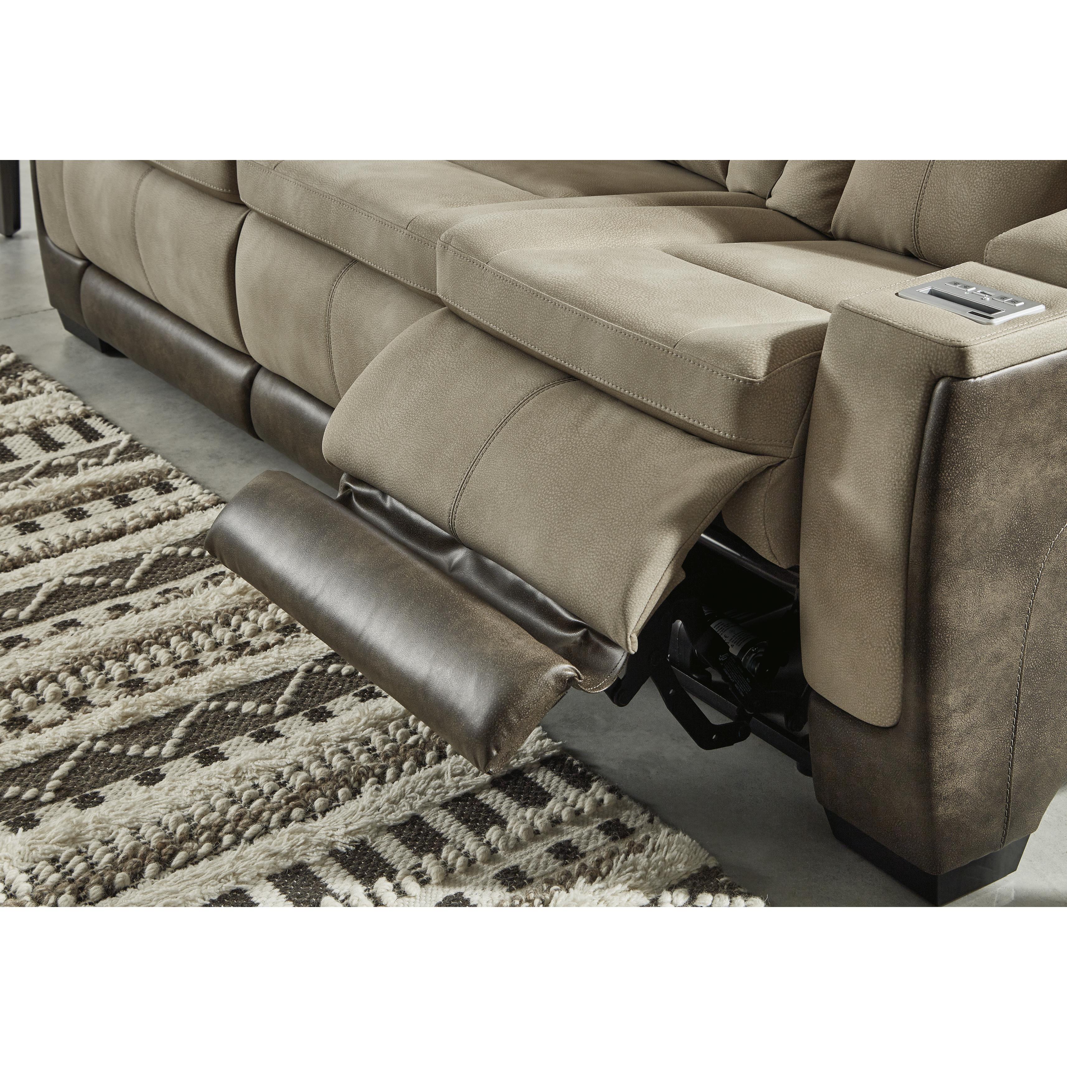  Manufacturer Color_Sand --  Signature Design by Ashley Next Gen DuraPella Power Reclining Leather Look Sofa IMAGE 7
