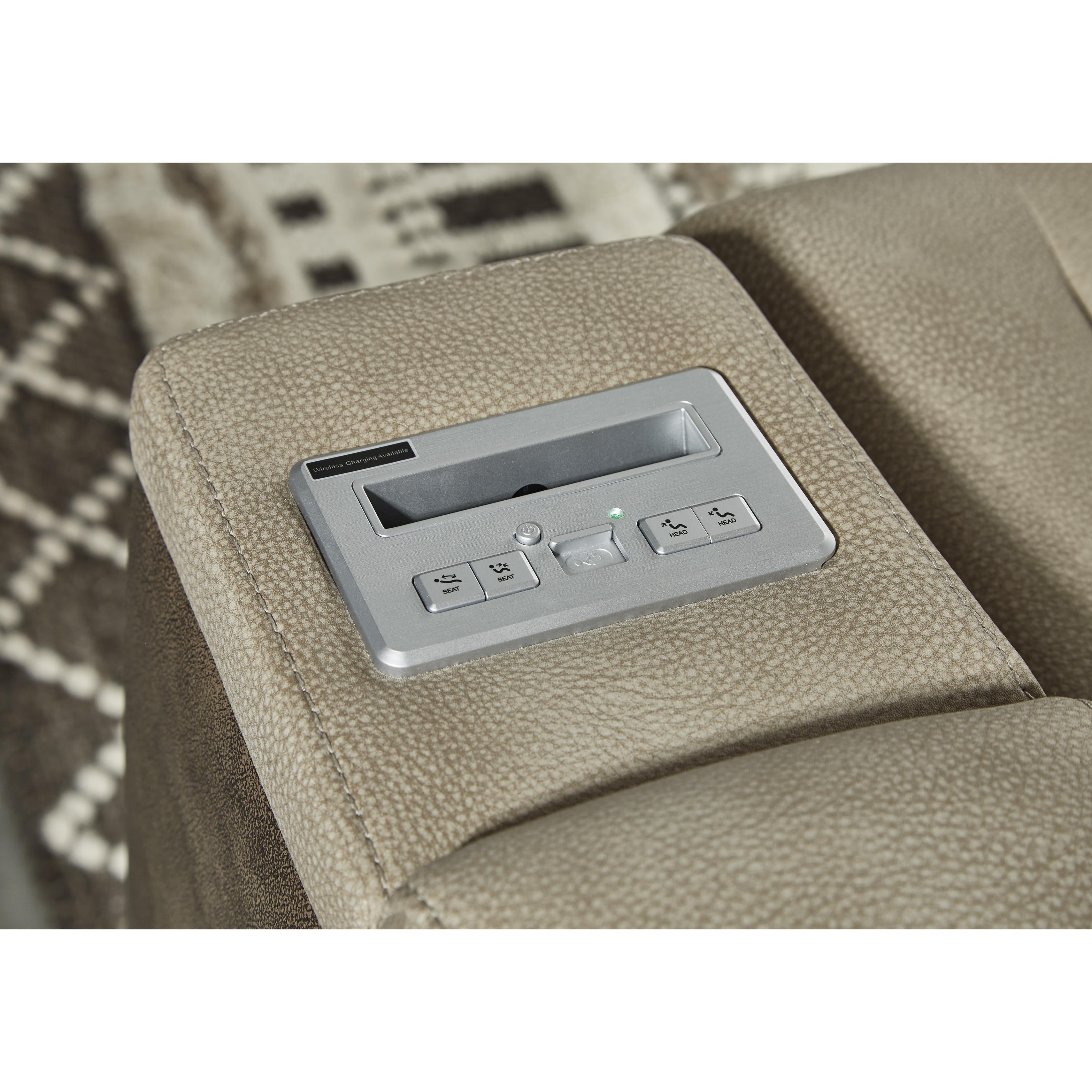  Manufacturer Color_Sand --  Signature Design by Ashley Next Gen DuraPella Power Reclining Leather Look Sofa IMAGE 9