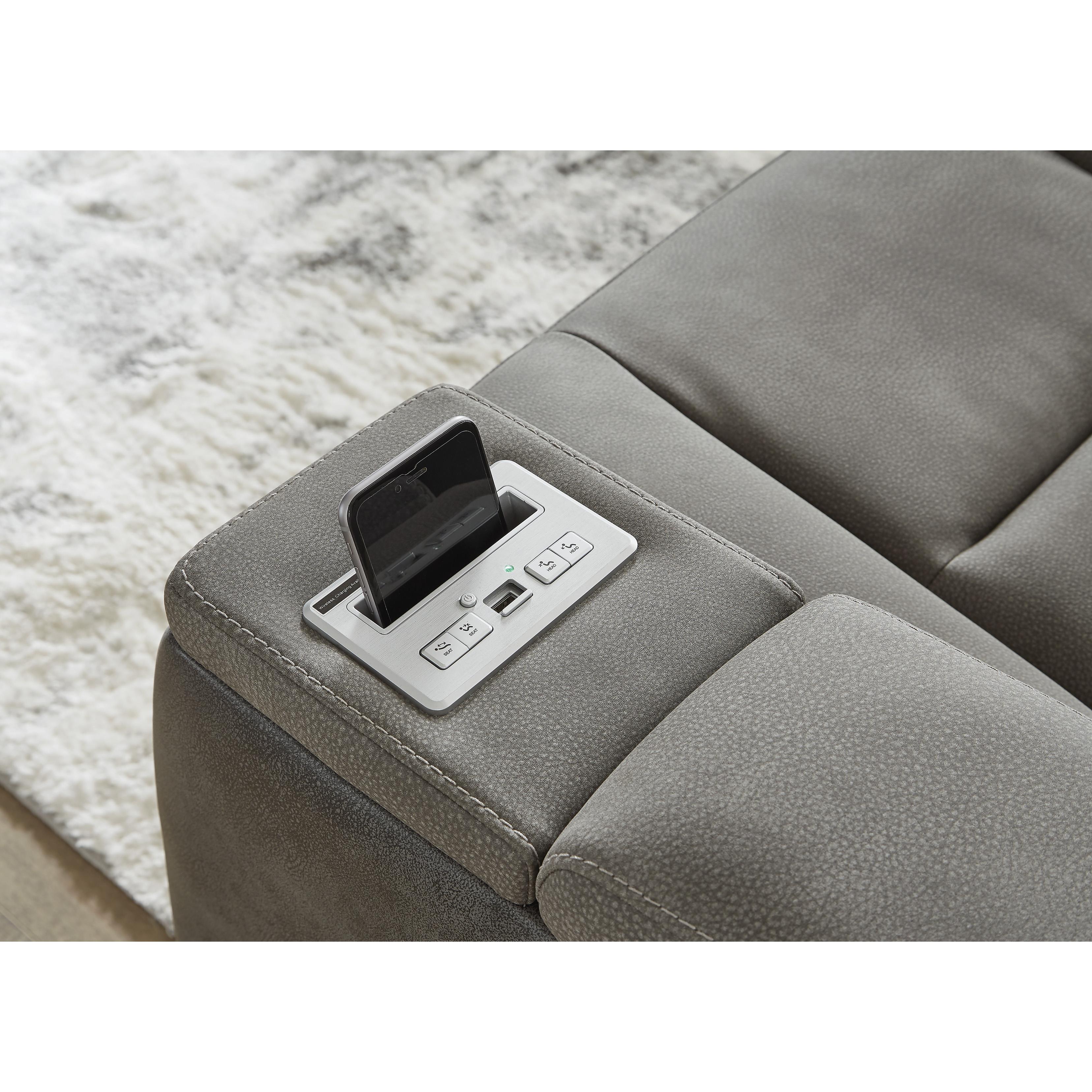  Manufacturer Color_Slate --  Next-Gen DuraPella 2200415 Power Reclining Sofa with Adjustable Headrest IMAGE 12