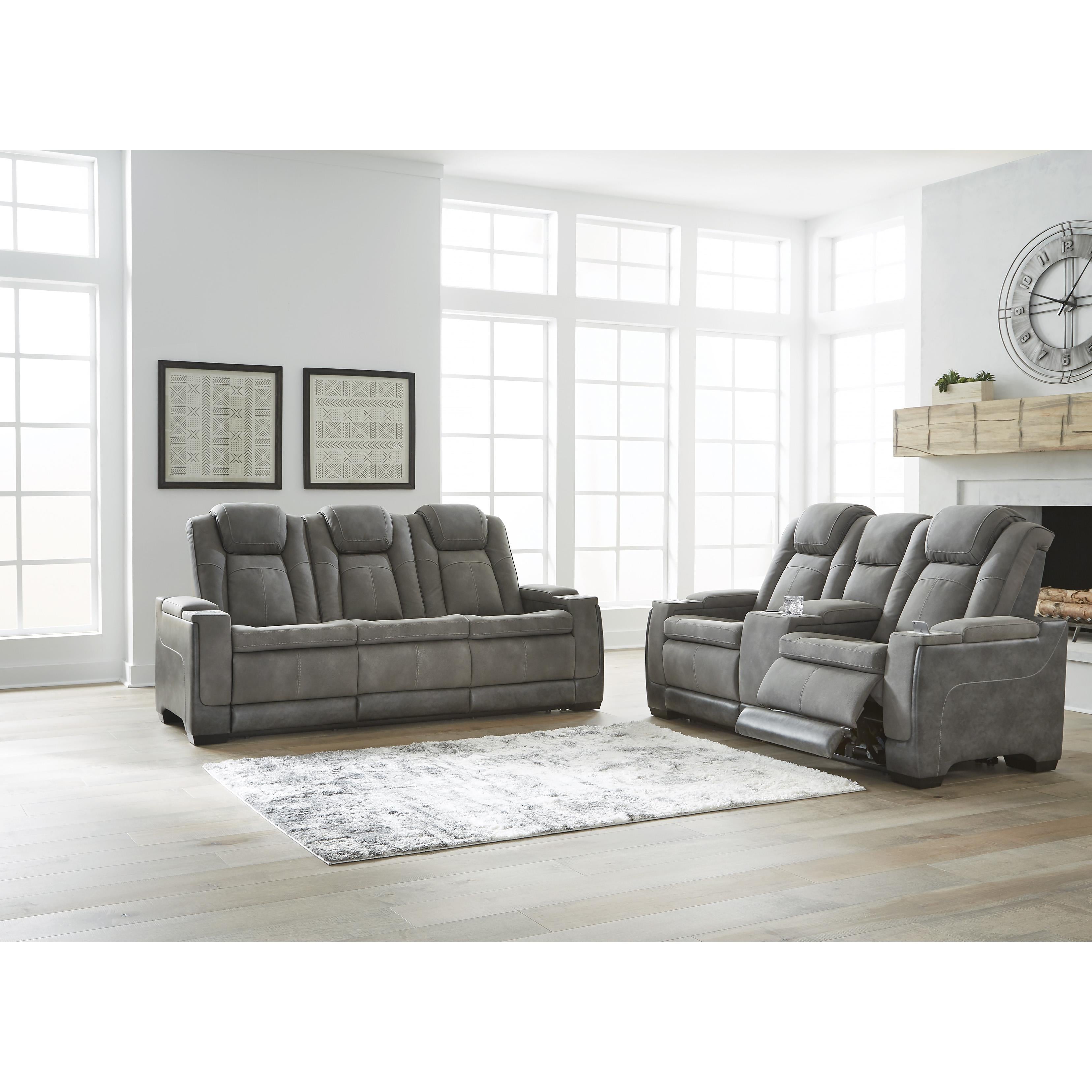  Manufacturer Color_Slate --  Next-Gen DuraPella 2200415 Power Reclining Sofa with Adjustable Headrest IMAGE 13