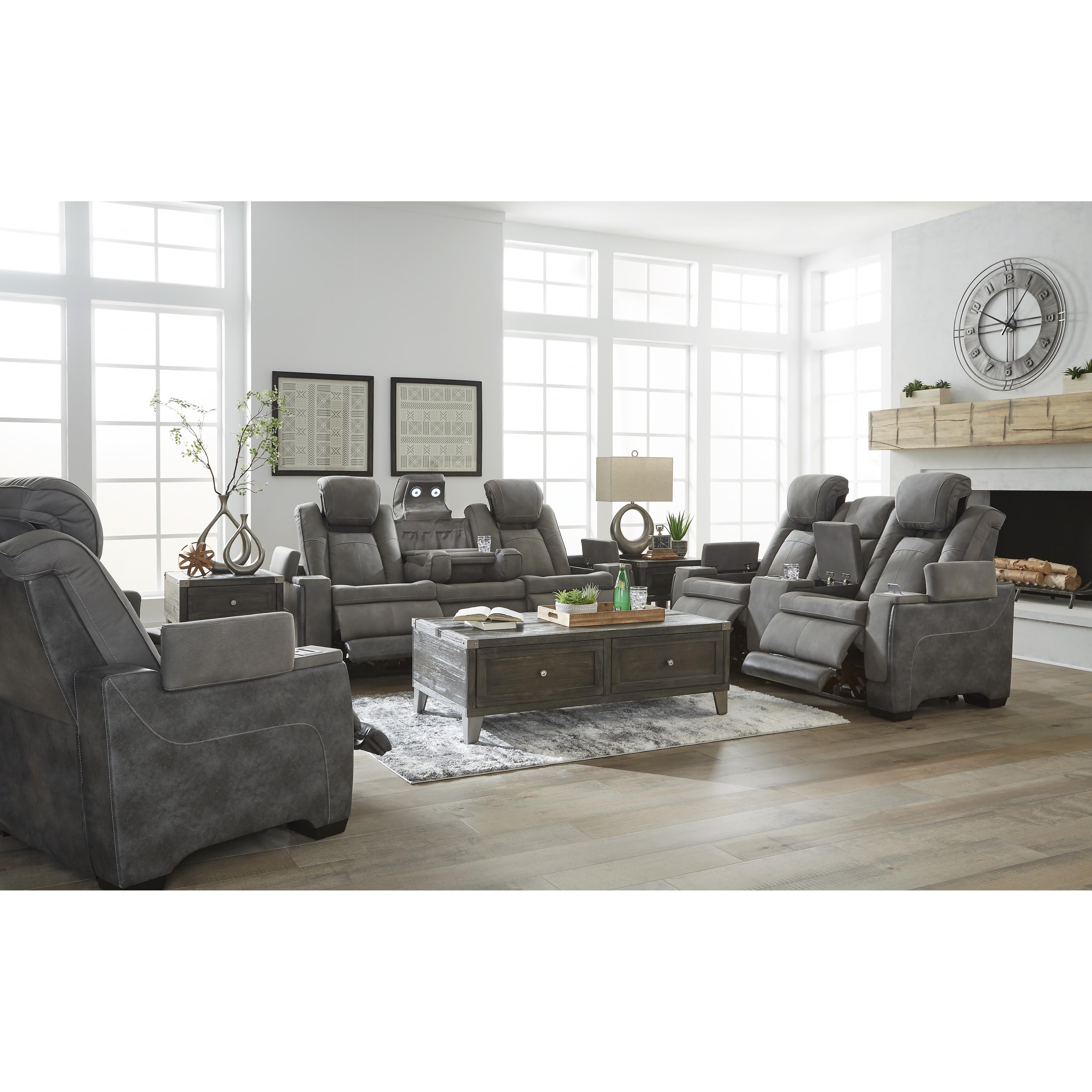  Manufacturer Color_Slate --  Next-Gen DuraPella 2200415 Power Reclining Sofa with Adjustable Headrest IMAGE 18