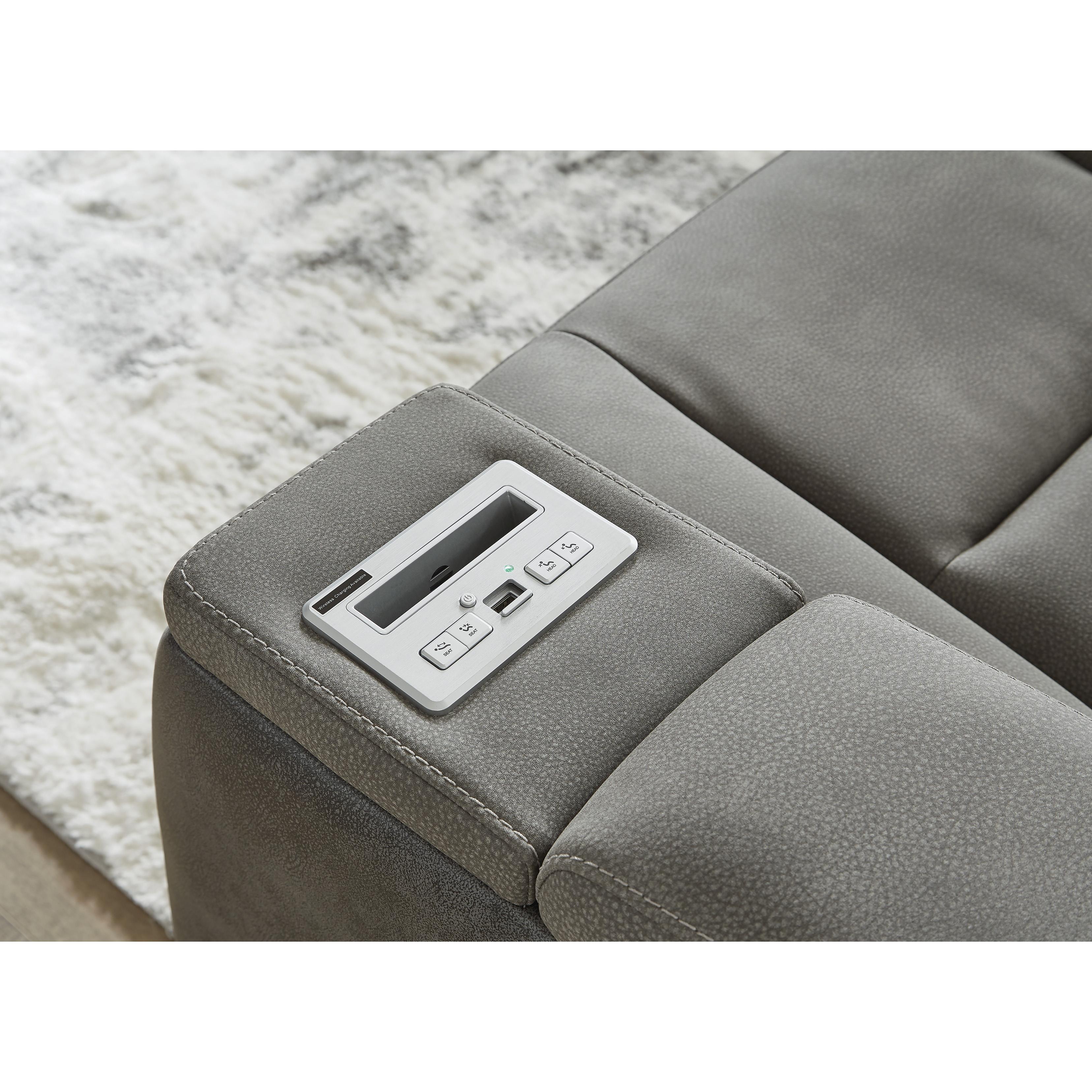 Manufacturer Color_Slate --  Next-Gen DuraPella 2200415 Power Reclining Sofa with Adjustable Headrest IMAGE 9