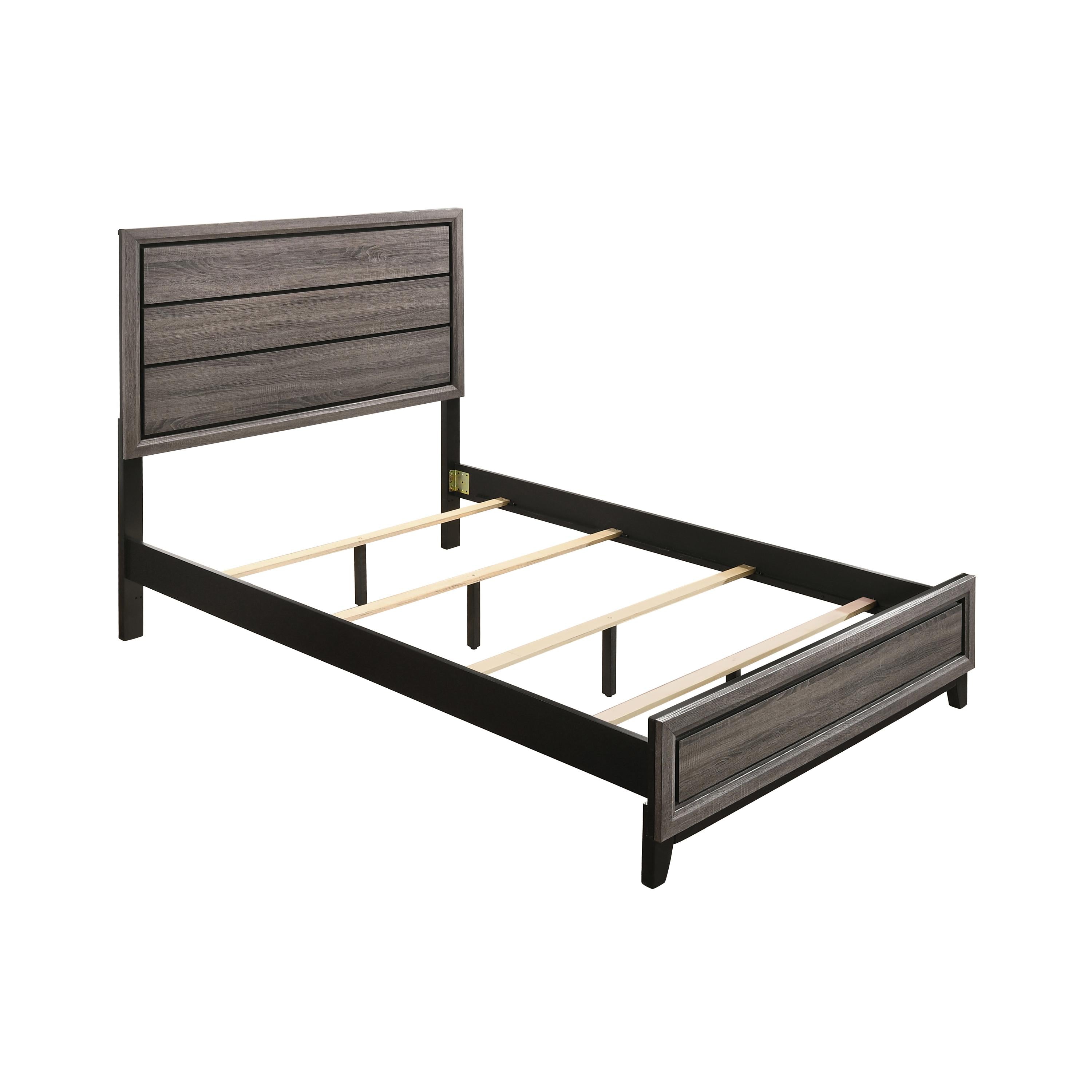  Size_California King --  Watson 212421KW Wood California King Panel Bed - Grey Oak IMAGE 3