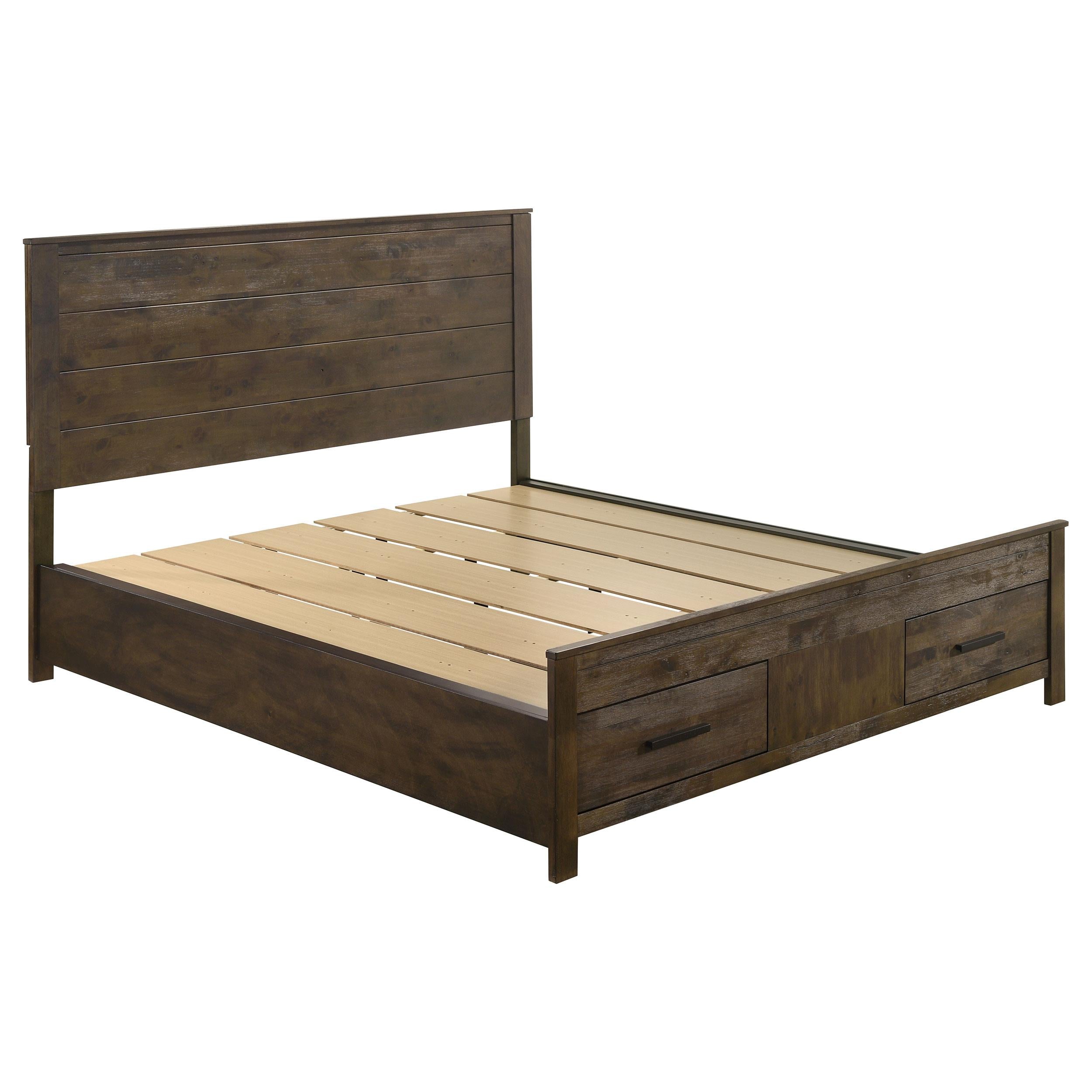 Size_California King --  Woodmont 222631KW California King Storage Bed - Rustic Golden Brown IMAGE 1