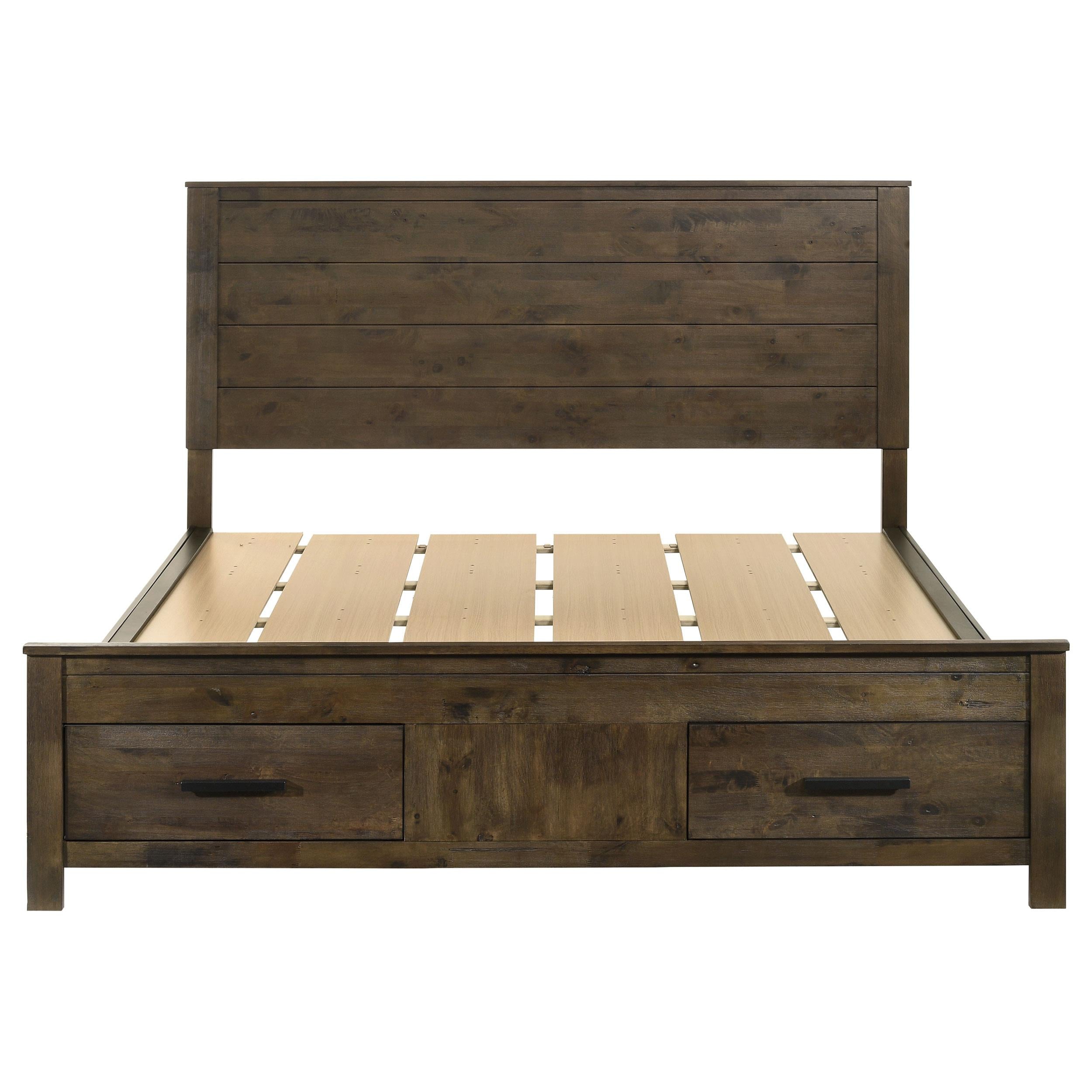  Size_California King --  Woodmont 222631KW California King Storage Bed - Rustic Golden Brown IMAGE 3