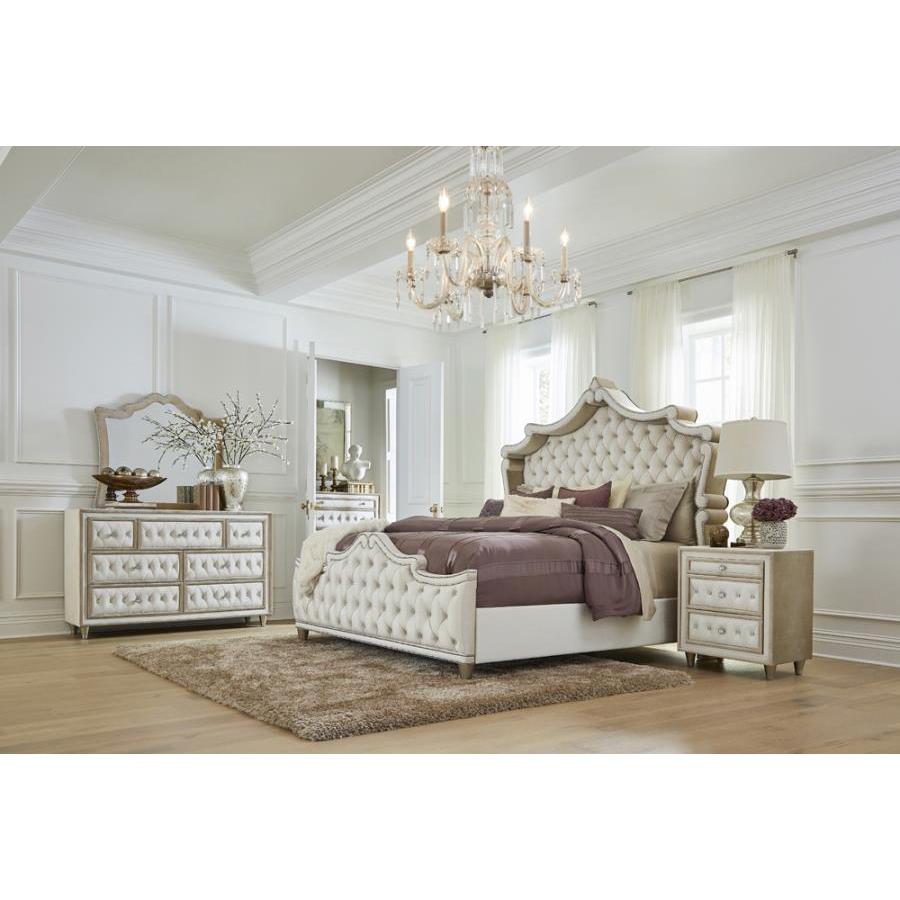  Size_Queen --  Coaster Furniture Antonella Upholstered Panel Bed IMAGE 4