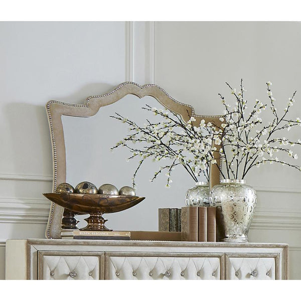 Coaster Furniture Antonella 223524 Upholstered Dresser Mirror - Camel