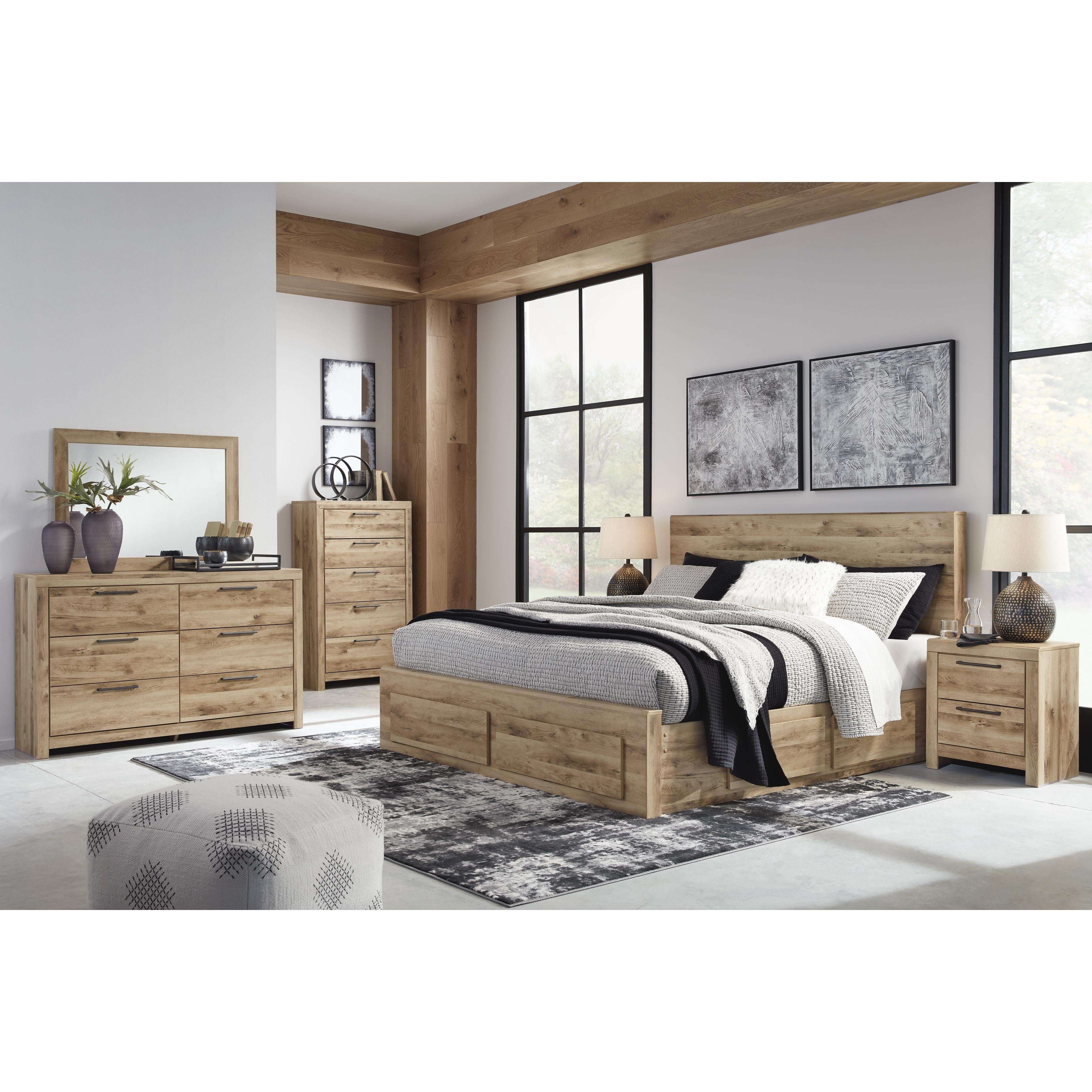  Size_King --  Hyanna B1050B13 King Panel Storage Bed with 2 Under Bed Storage Drawers IMAGE 6