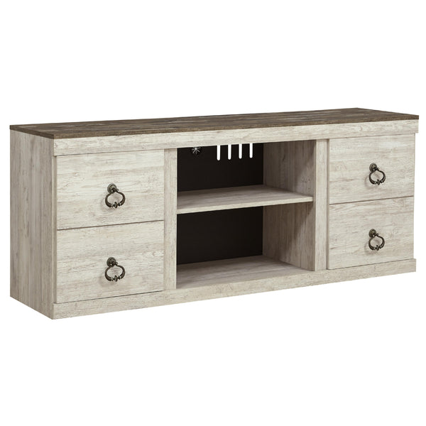Signature Design by Ashley Willowton EW0267-268 Large TV Stand with Fireplace Option