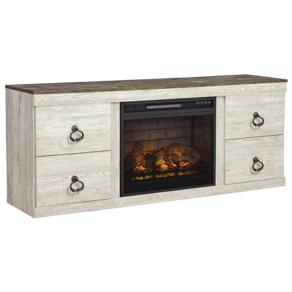 Signature Design by Ashley Willowton EW0267W8 TV Stand with Electric Fireplace