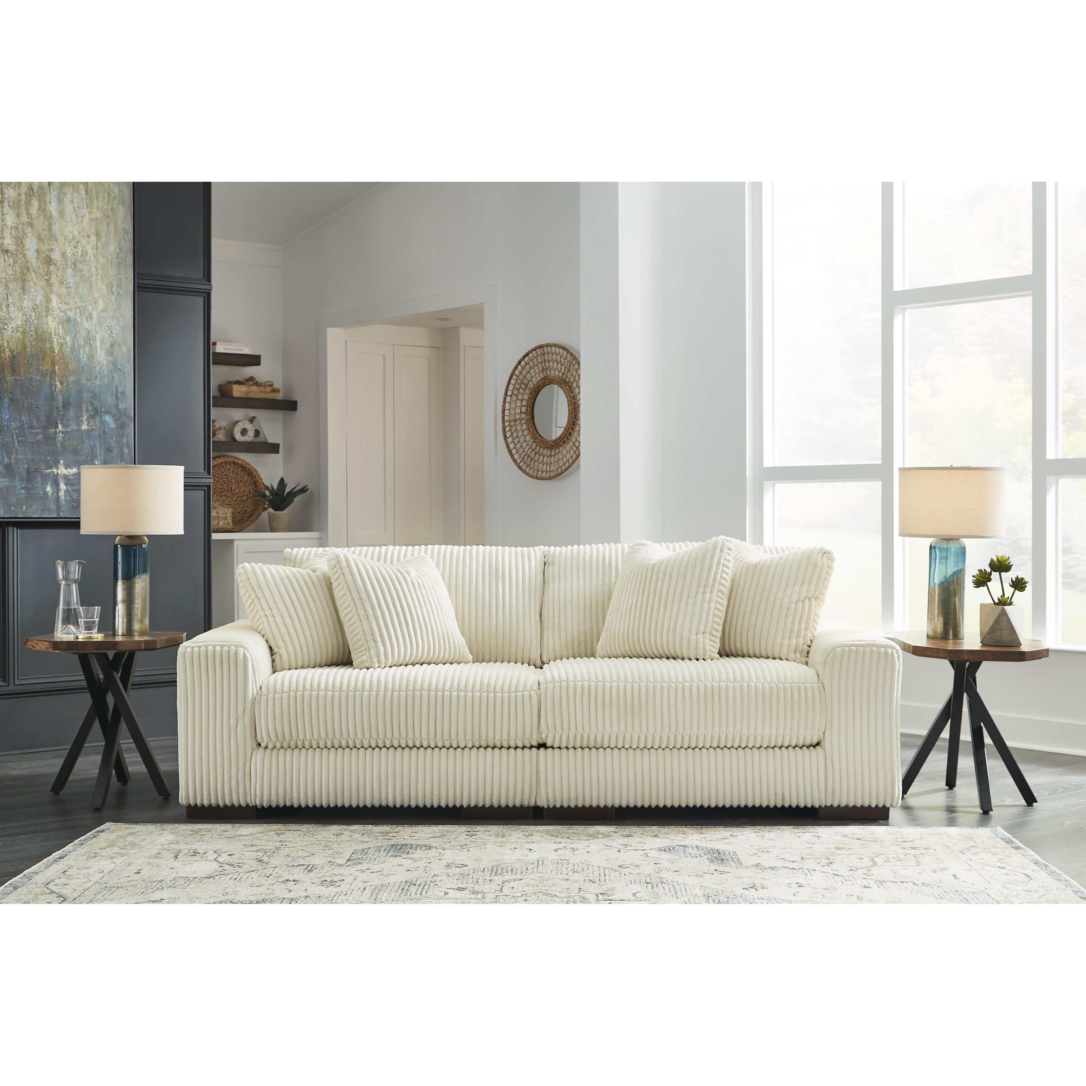  Manufacturer Color_Ivory --  Signature Design by Ashley Lindyn Fabric 2 pc Sectional IMAGE 2