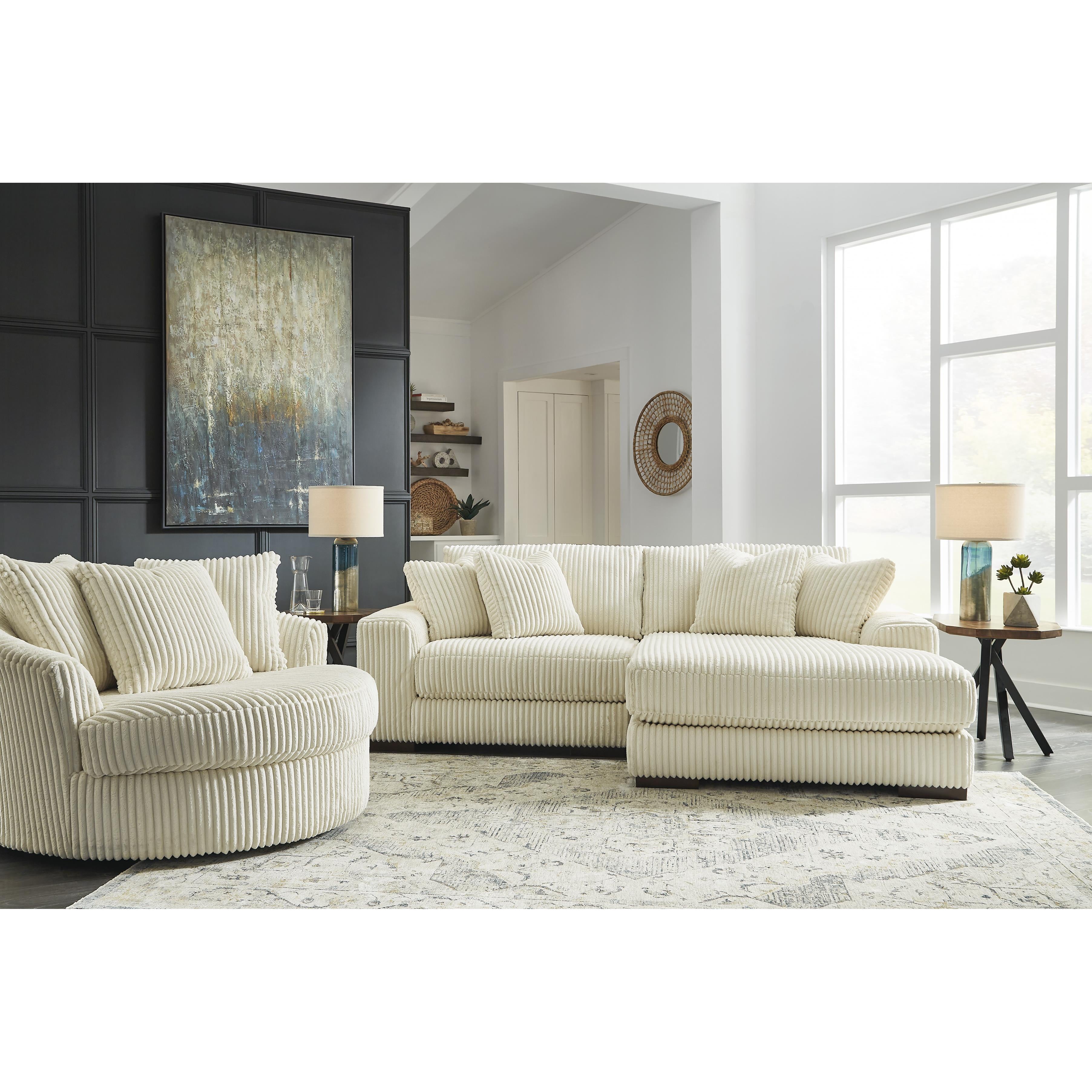  Manufacturer Color_Ivory --  Signature Design by Ashley Lindyn Fabric 2 pc Sectional IMAGE 3