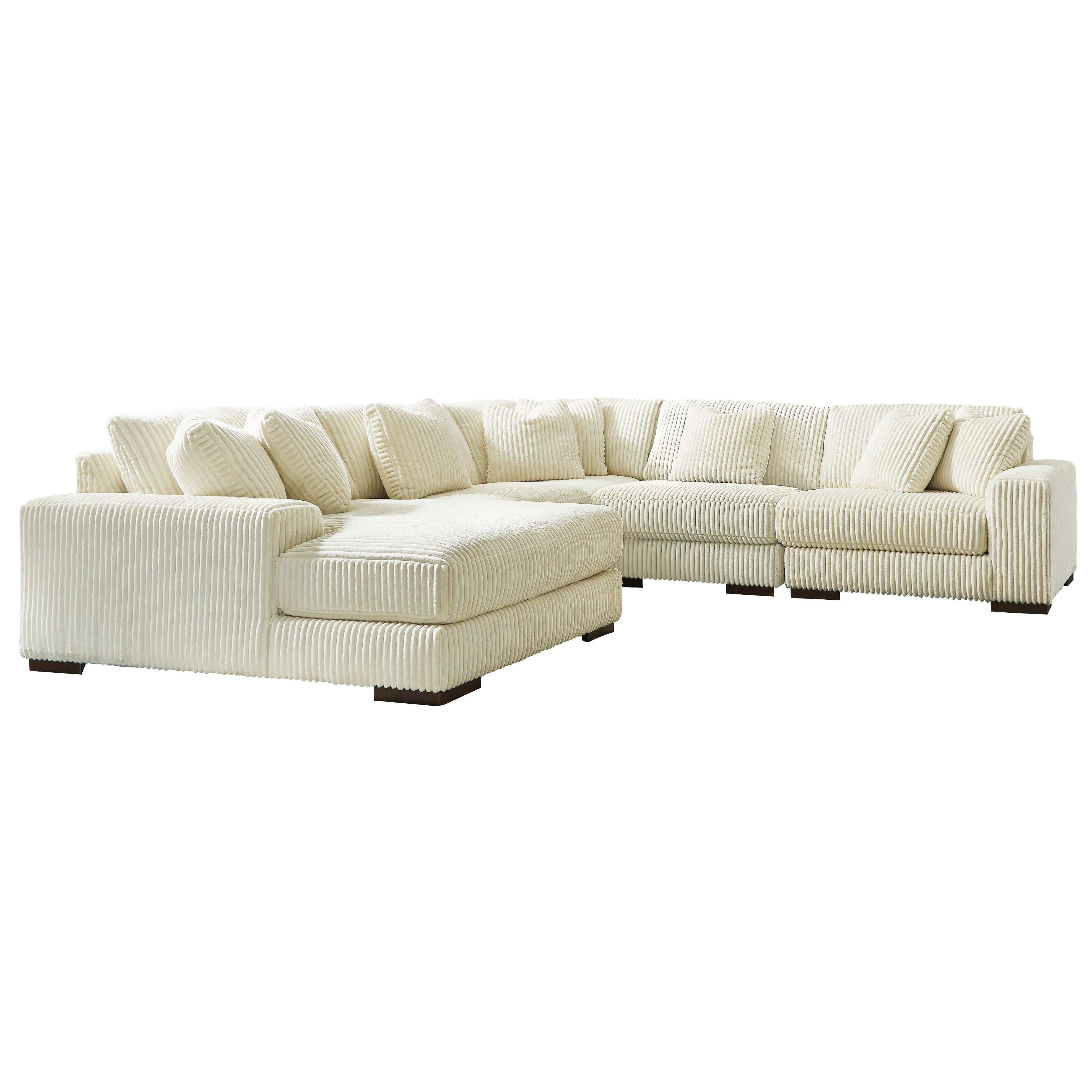  Manufacturer Color_Ivory --  Signature Design by Ashley Lindyn Fabric 5 pc Sectional IMAGE 1