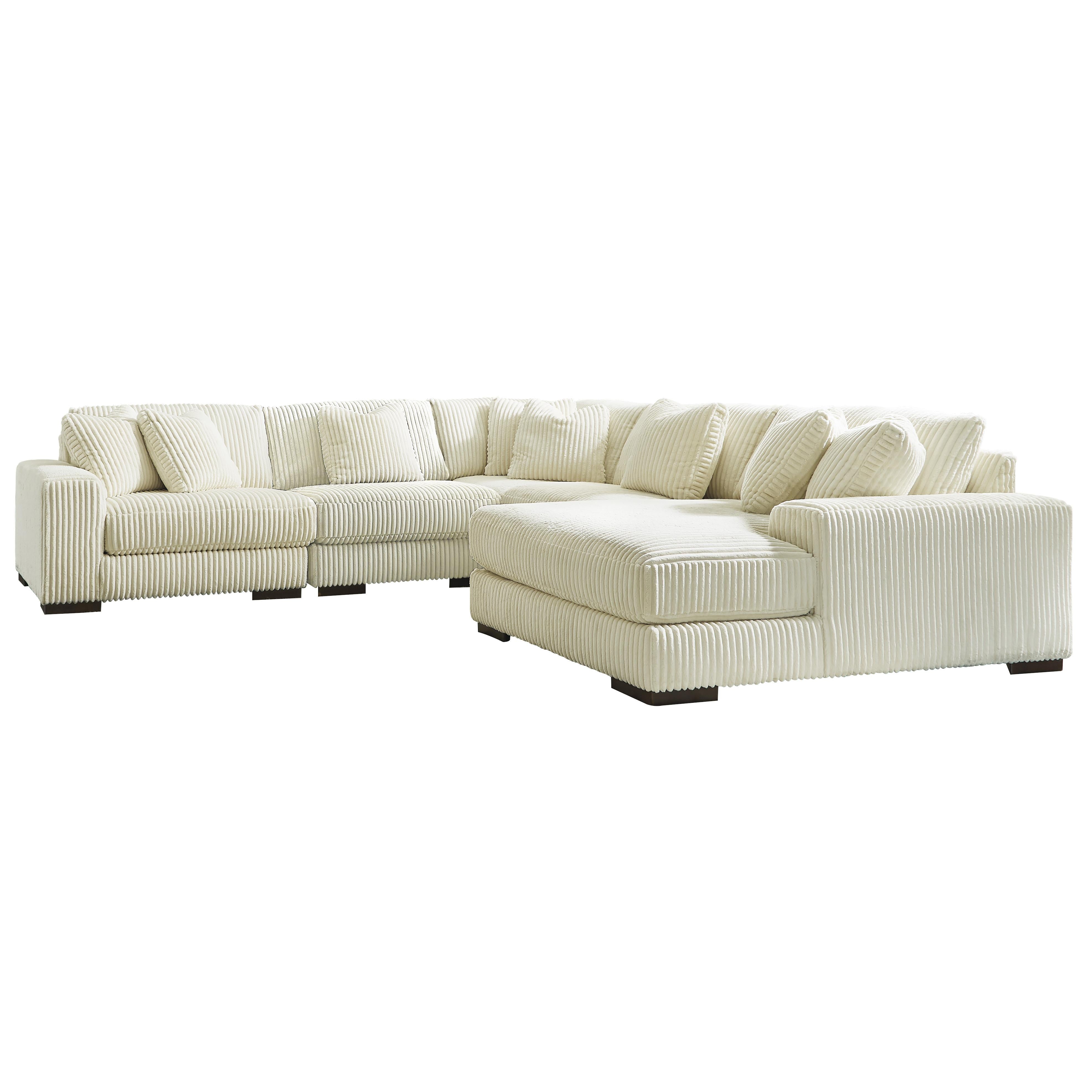  Manufacturer Color_Ivory --  Signature Design by Ashley Lindyn Fabric 5 pc Sectional IMAGE 1