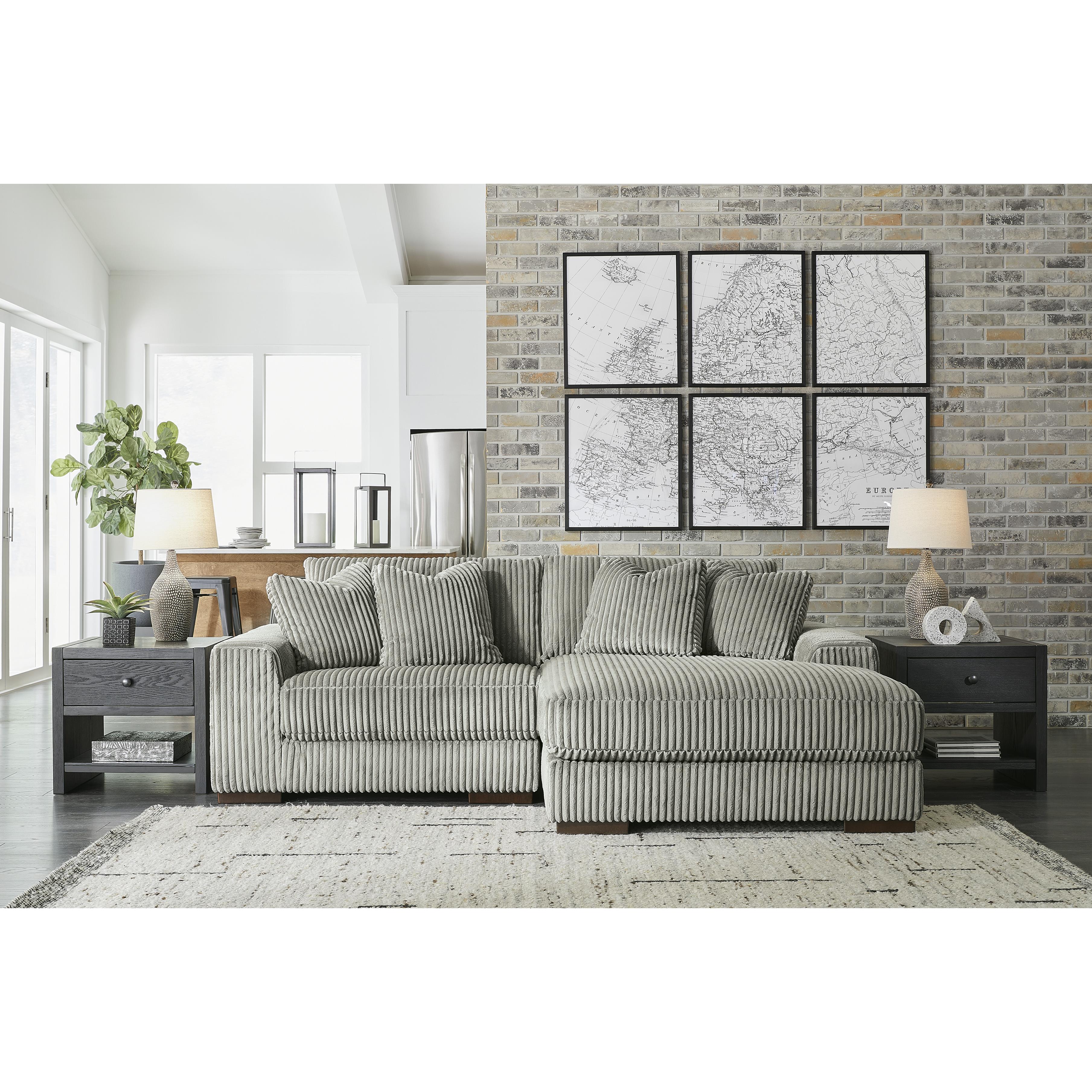  Manufacturer Color_Fog --  Lindyn 21105S4 2 pc Sectional with Chaise IMAGE 2