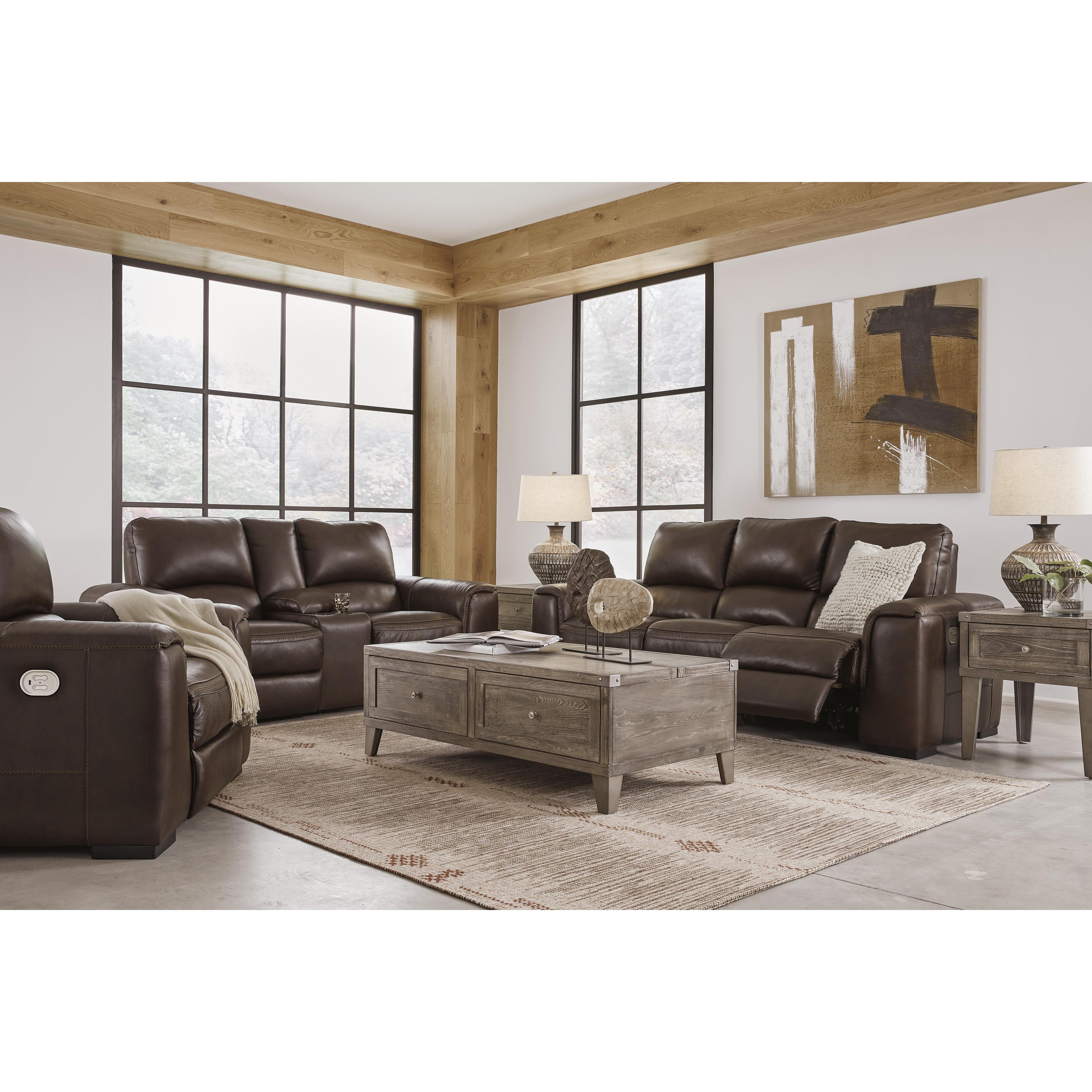  Signature Design by Ashley Alessandro U2550218 Power Reclining Loveseat with Console and Adjustable Headrest IMAGE 15