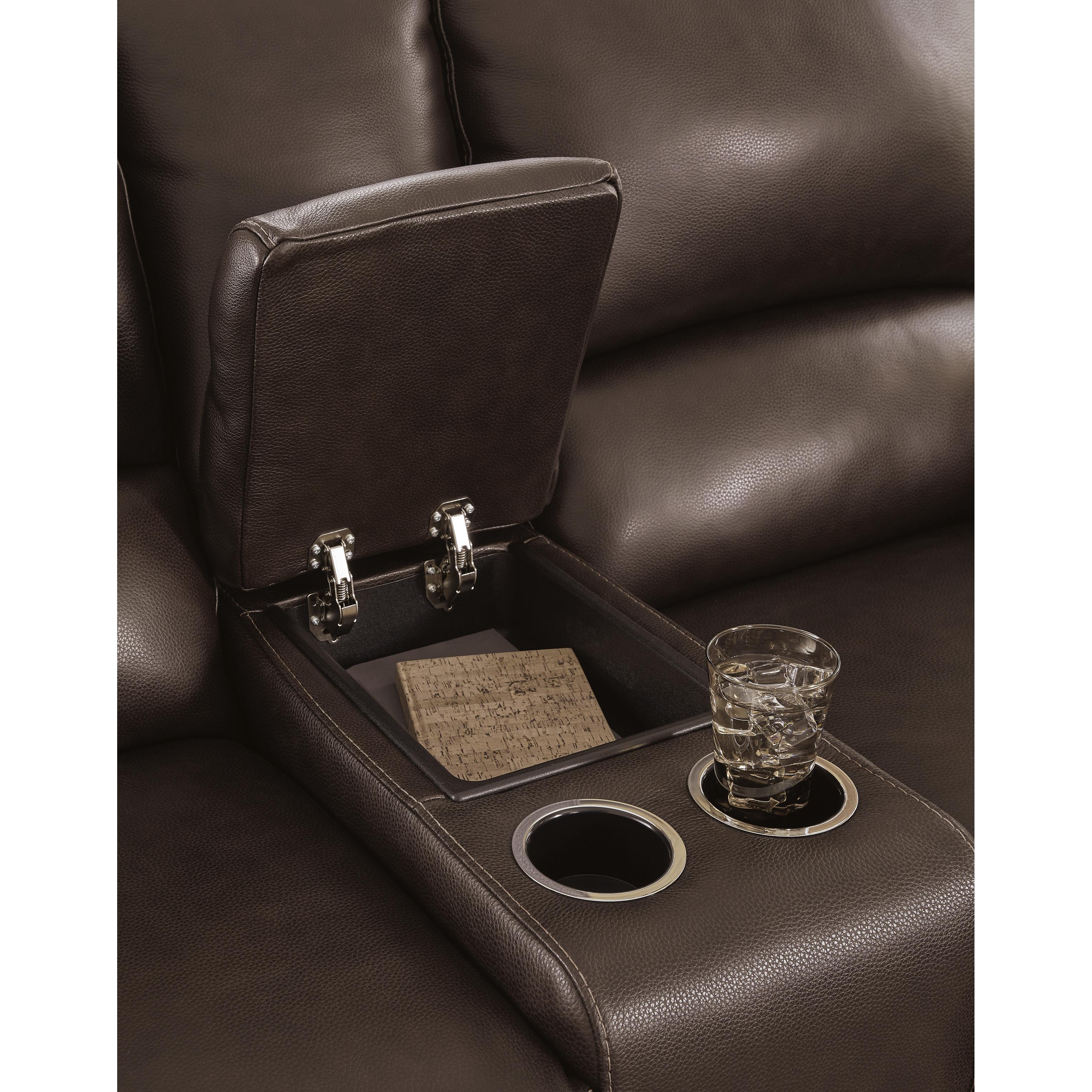  Signature Design by Ashley Alessandro U2550218 Power Reclining Loveseat with Console and Adjustable Headrest IMAGE 8