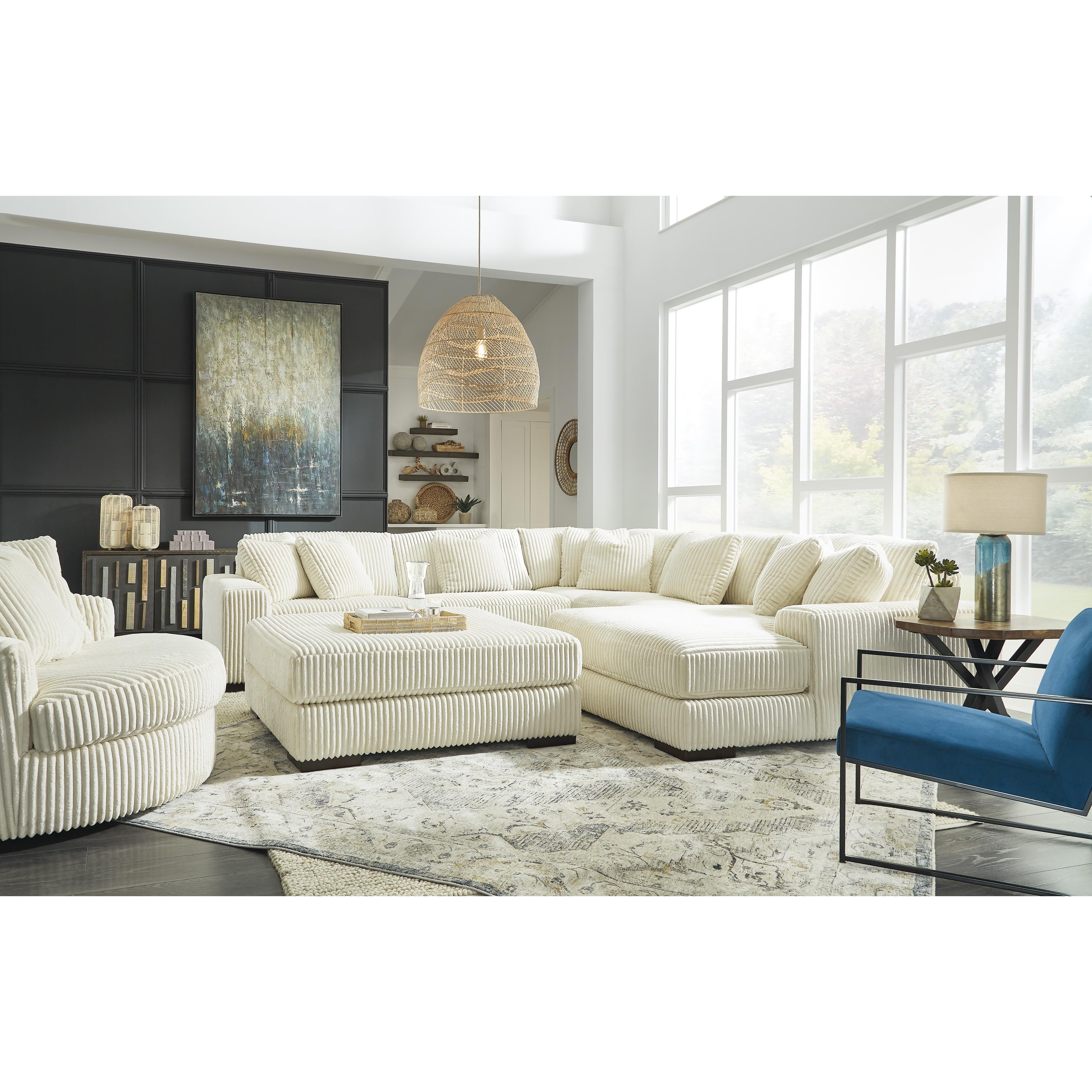  Manufacturer Color_Ivory --  Signature Design by Ashley Lindyn Fabric Ottoman IMAGE 13