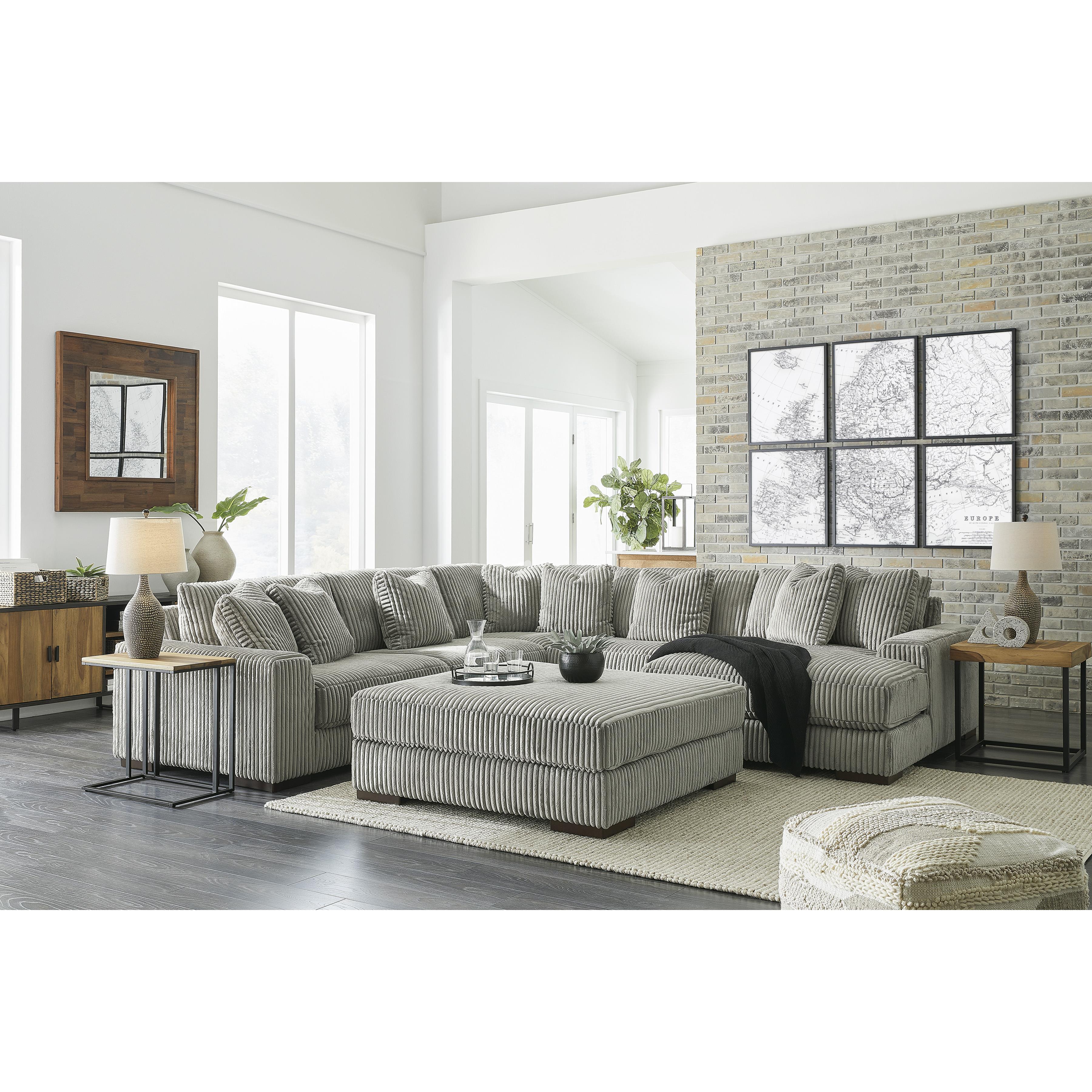  Manufacturer Color_Fog --  Lindyn 2110508 Oversized Accent Ottoman IMAGE 5