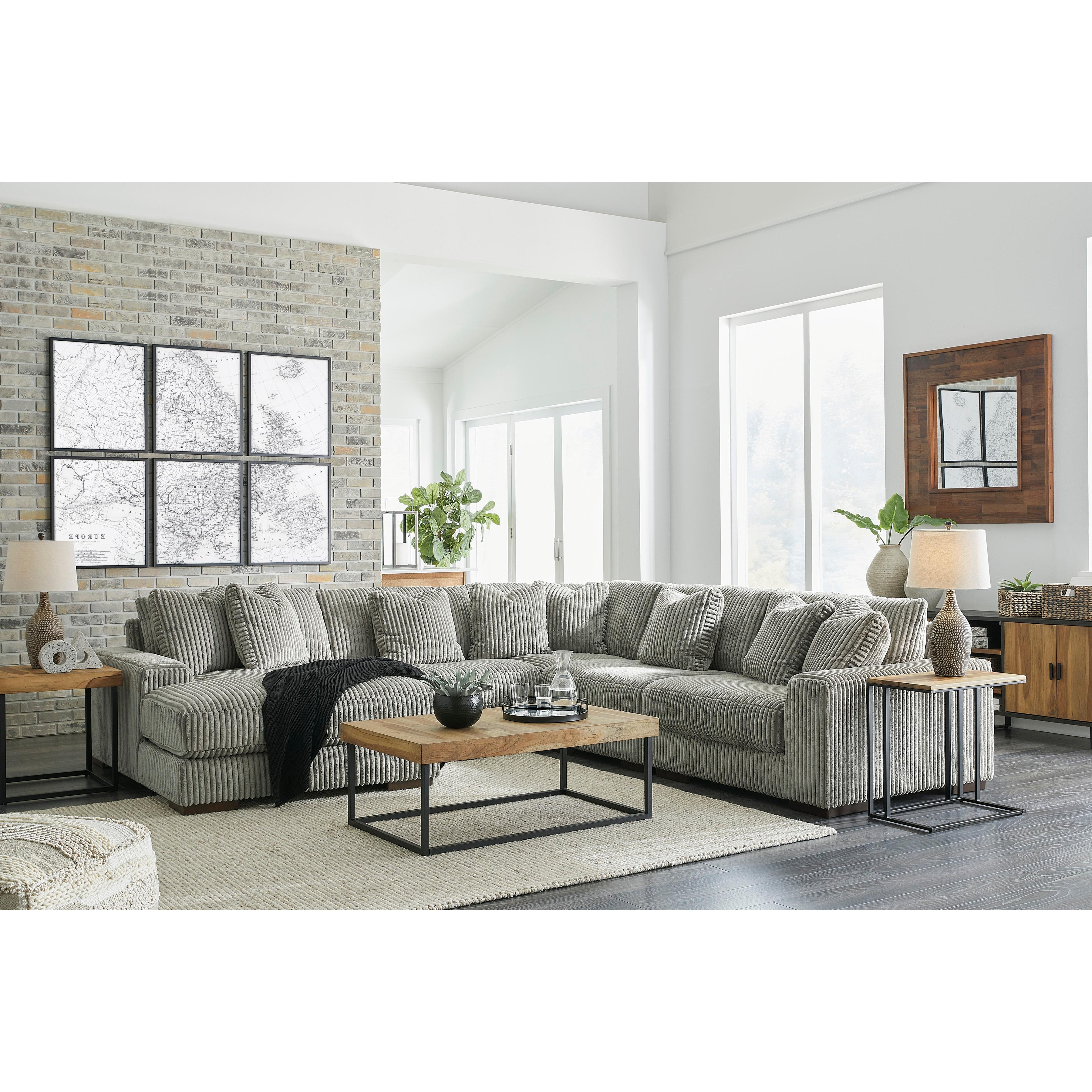  Manufacturer Color_Fog --  Lindyn 21105S6 5 pc Sectional with Chaise IMAGE 3