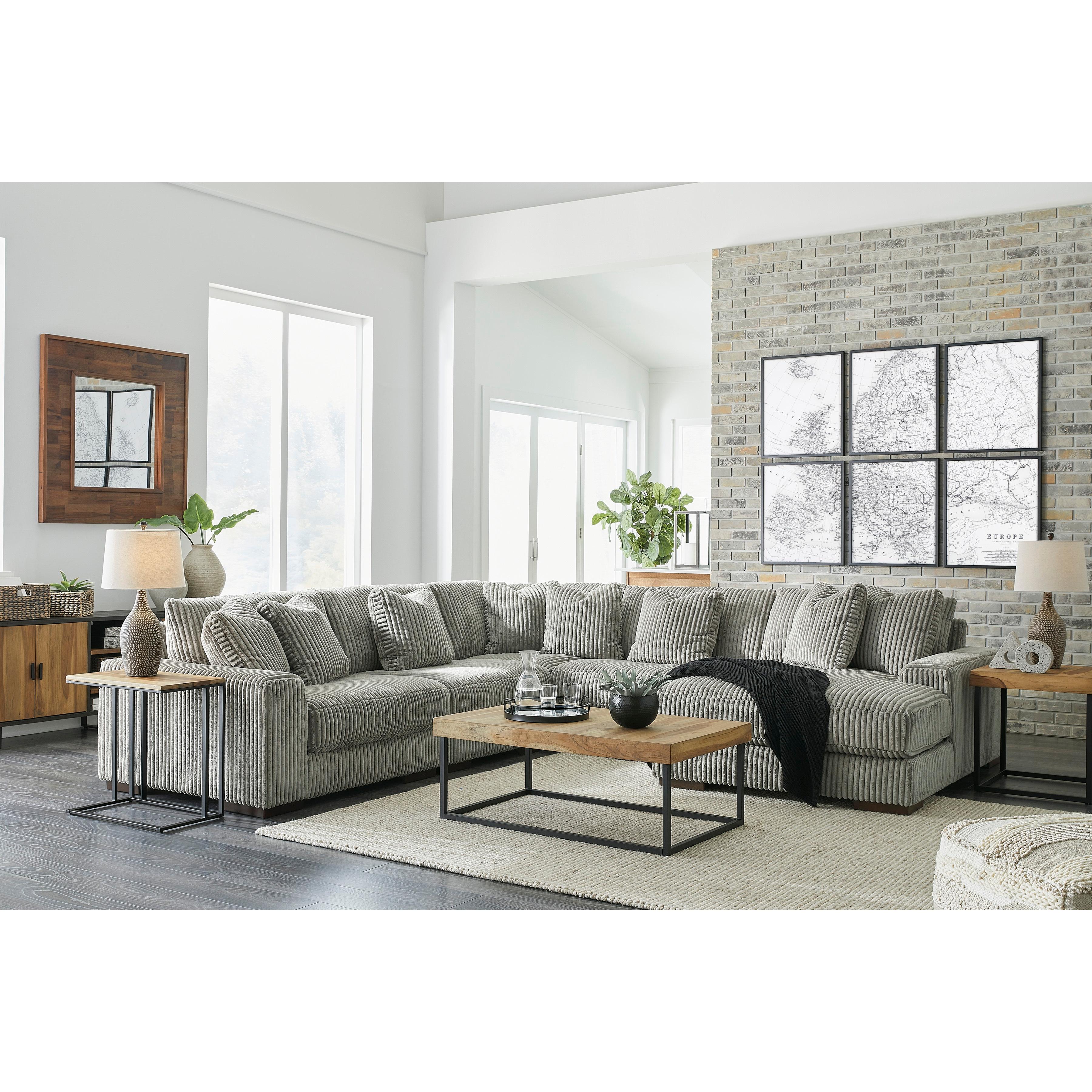  Manufacturer Color_Fog --  Lindyn 21105S7 5 pc Sectional with Chaise IMAGE 3