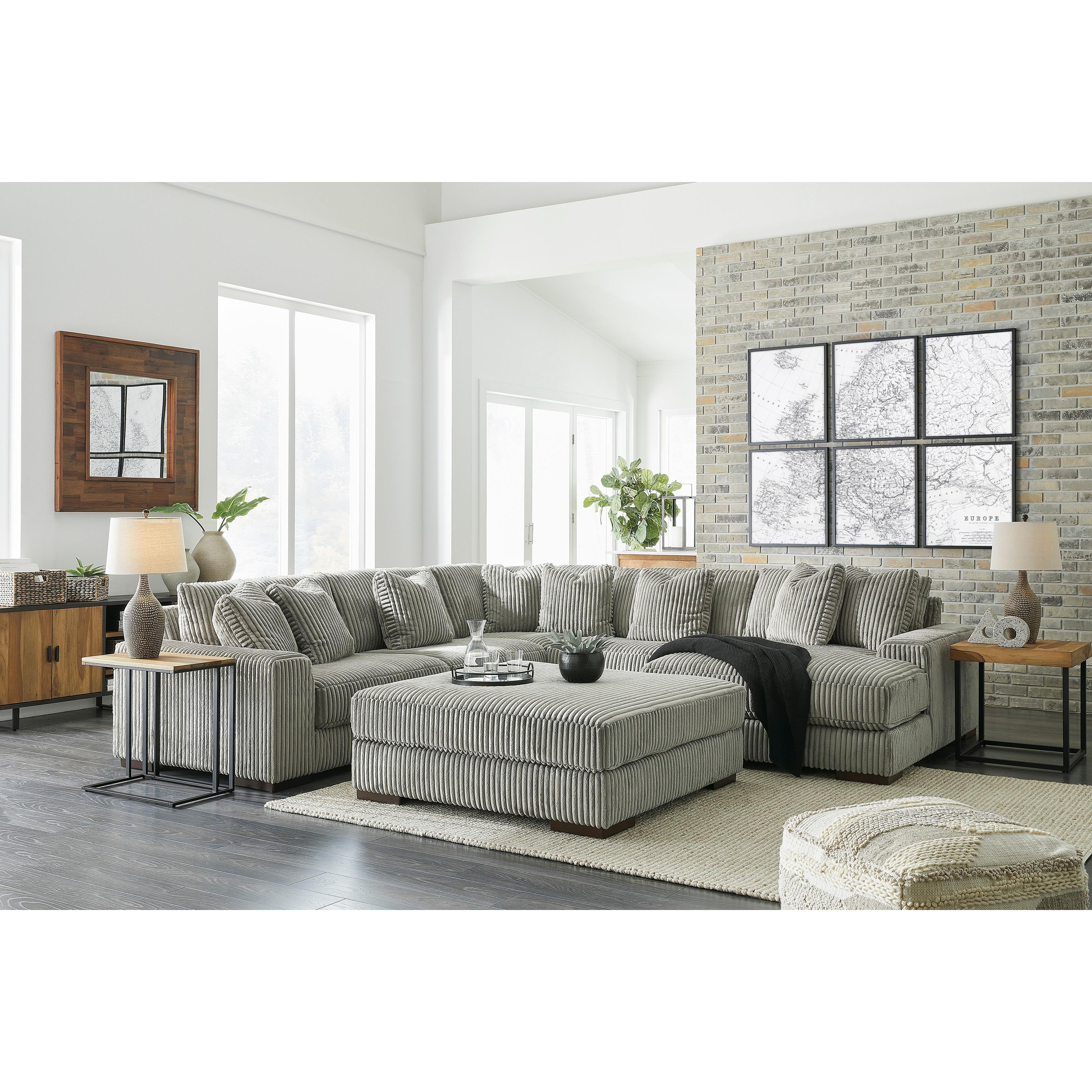  Manufacturer Color_Fog --  Lindyn 21105S7 5 pc Sectional with Chaise IMAGE 4