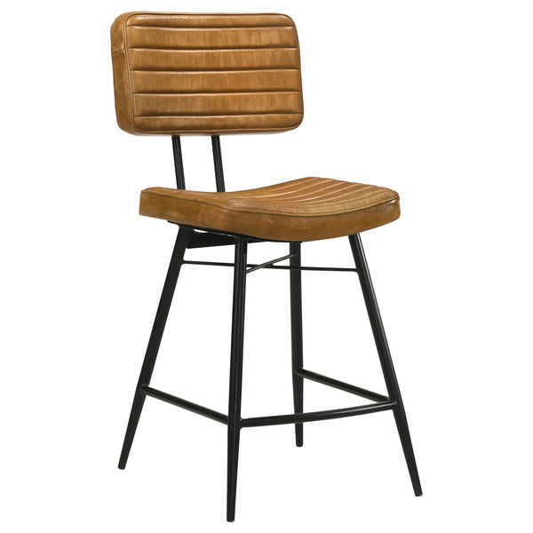 Coaster Furniture Partridge 110649 Leather Counter Chair - Antique Camel