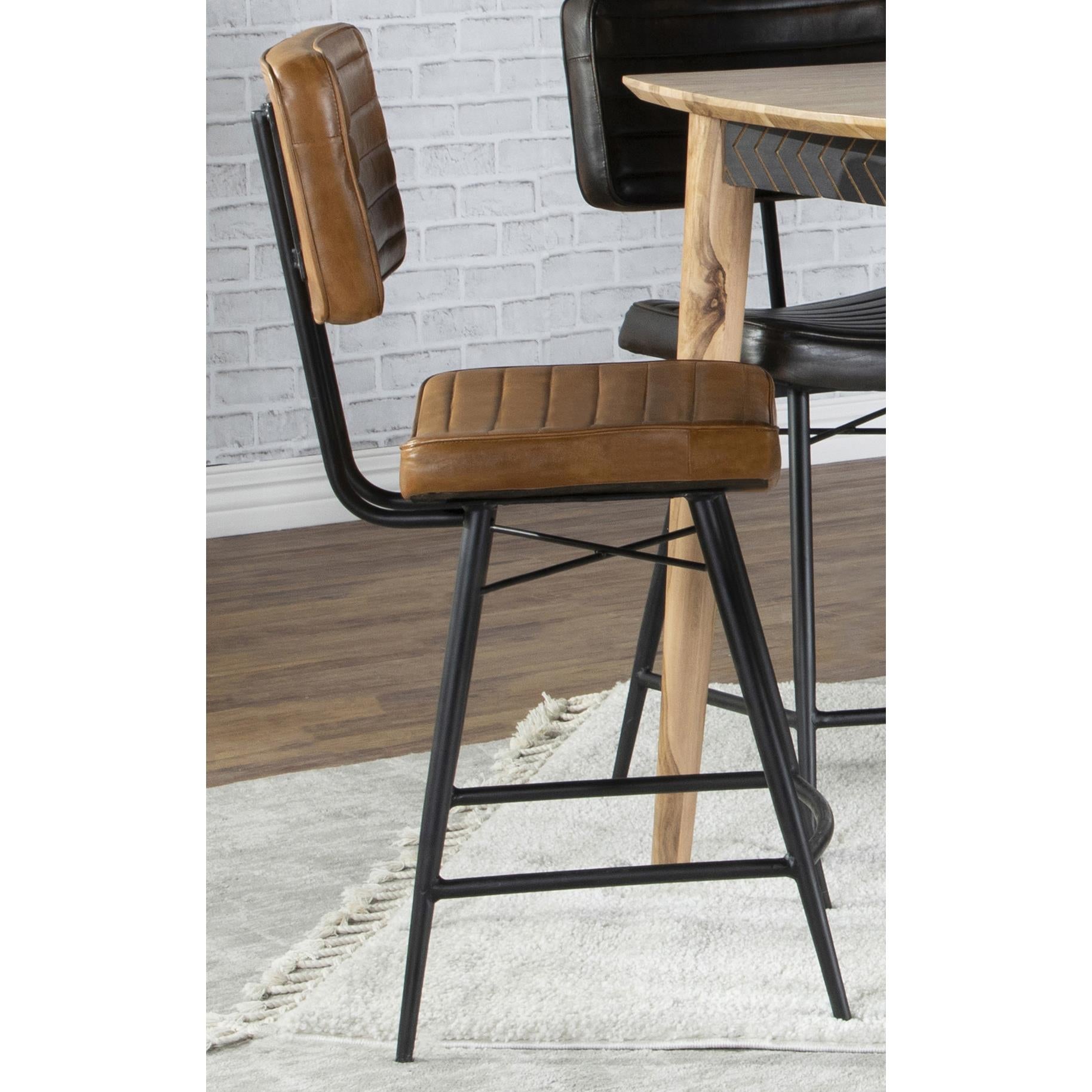  Coaster Furniture Partridge 110649 Leather Counter Chair - Antique Camel IMAGE 8