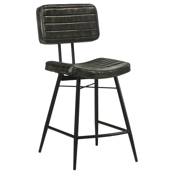 Coaster Furniture Partridge 110659 Leather Counter Chair - Antique Espresso