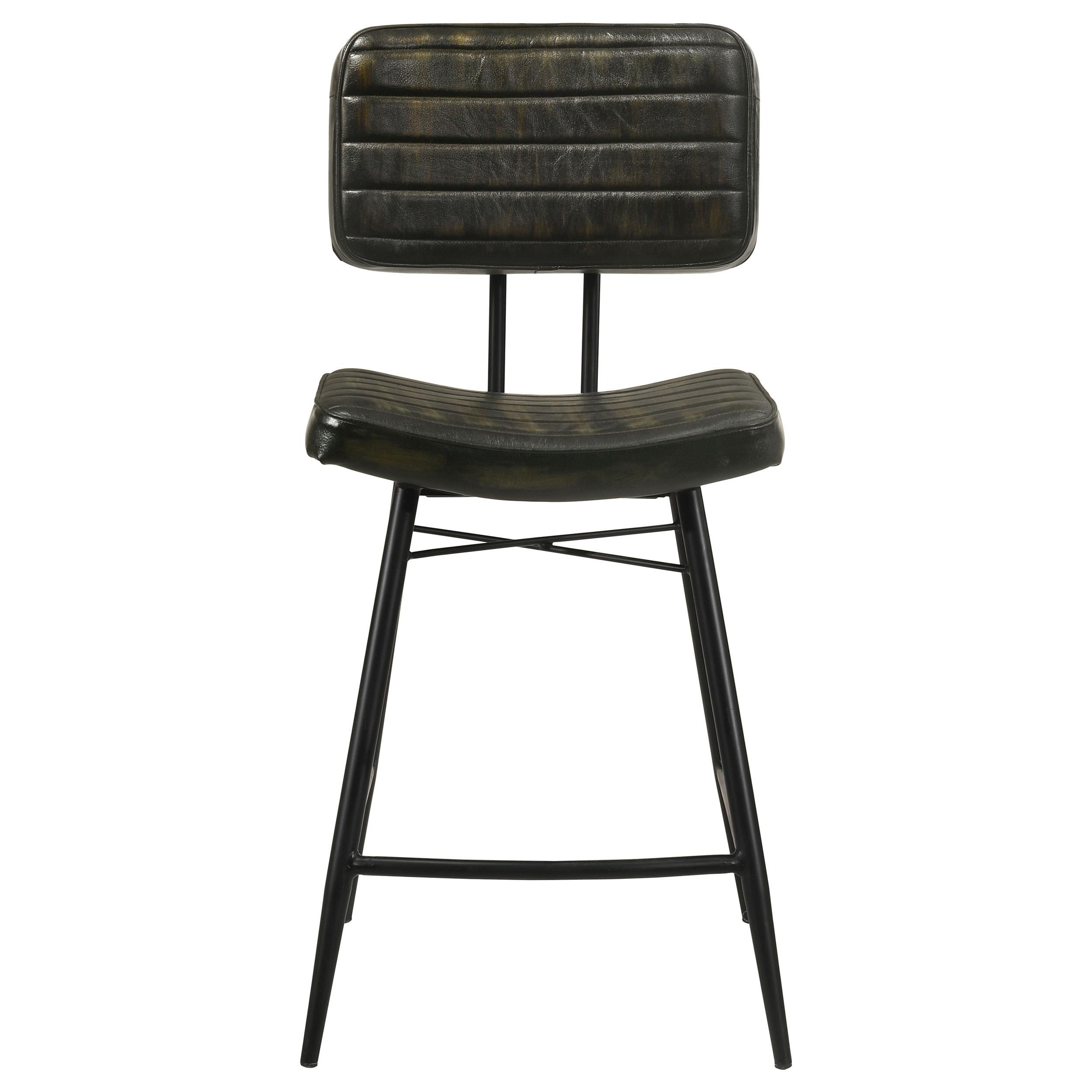  Coaster Furniture Partridge 110659 Leather Counter Chair - Antique Espresso IMAGE 2
