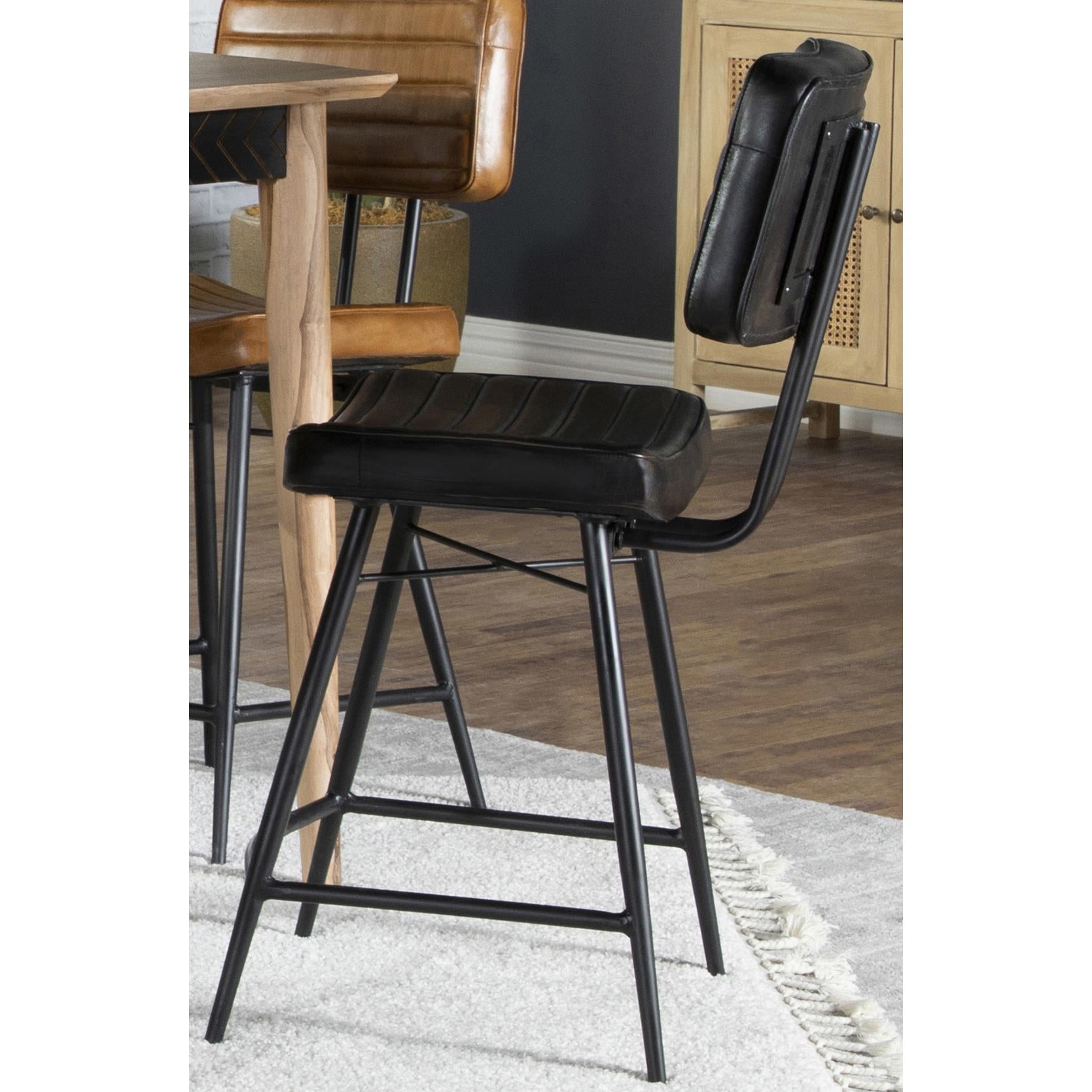  Coaster Furniture Partridge 110659 Leather Counter Chair - Antique Espresso IMAGE 8