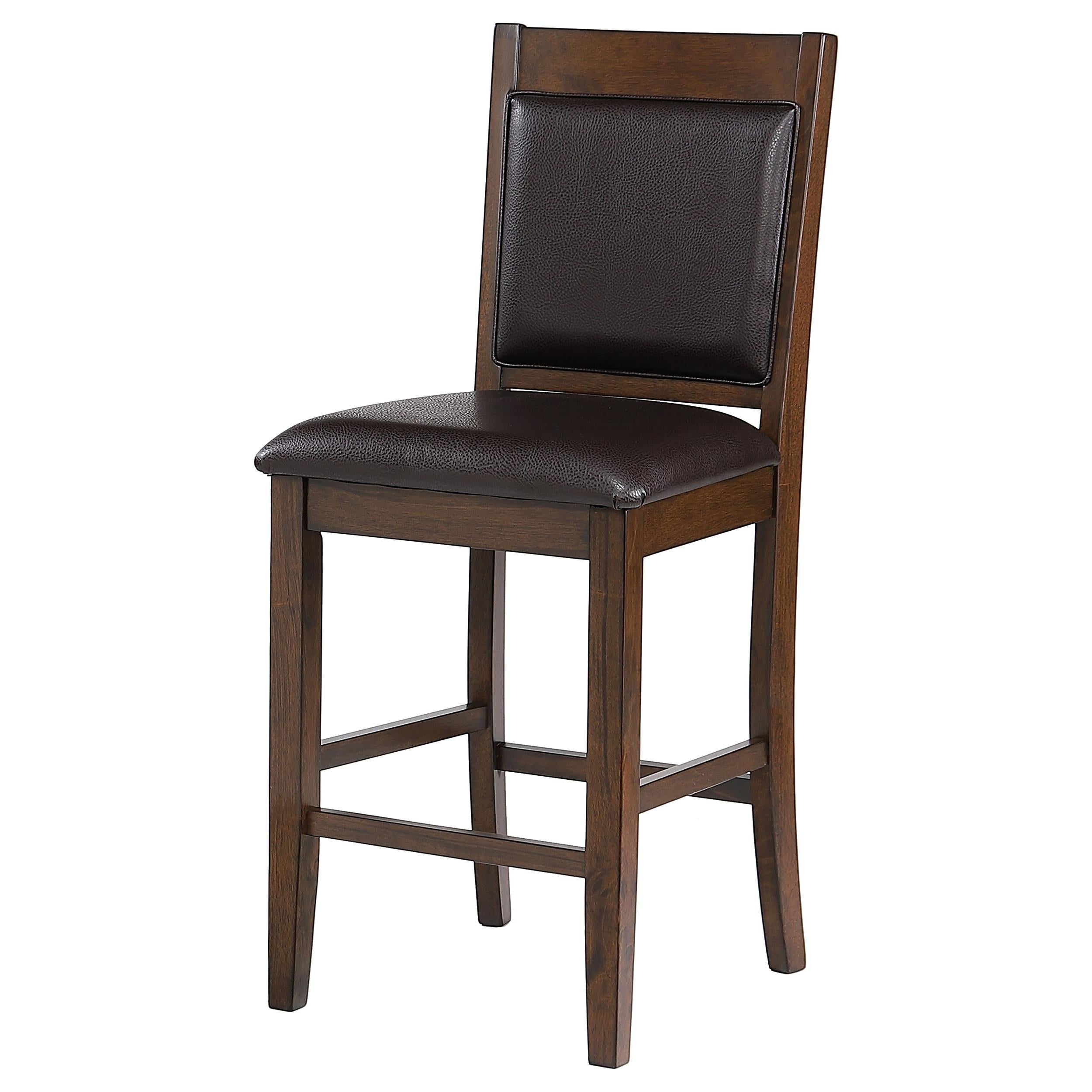  Coaster Furniture Dewey 115209 Upholstered Counter Chair - Walnut IMAGE 3