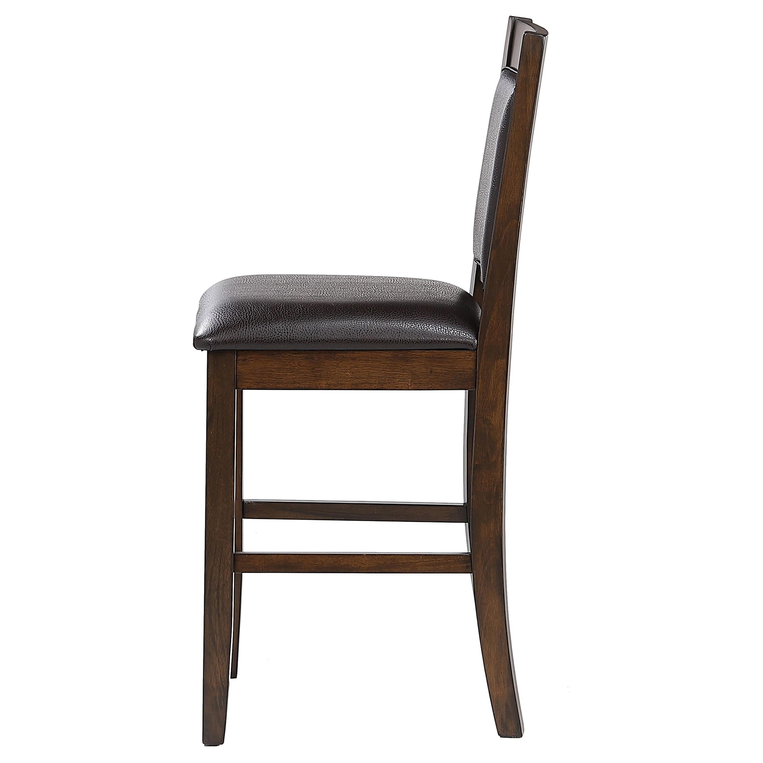 Coaster Furniture Dewey 115209 Upholstered Counter Chair - Walnut IMAGE 4