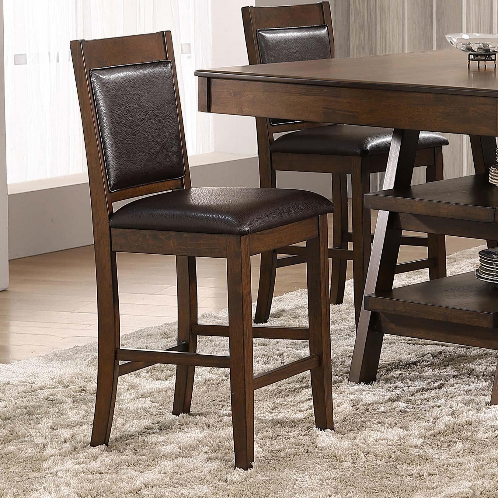  Coaster Furniture Dewey 115209 Upholstered Counter Chair - Walnut IMAGE 8