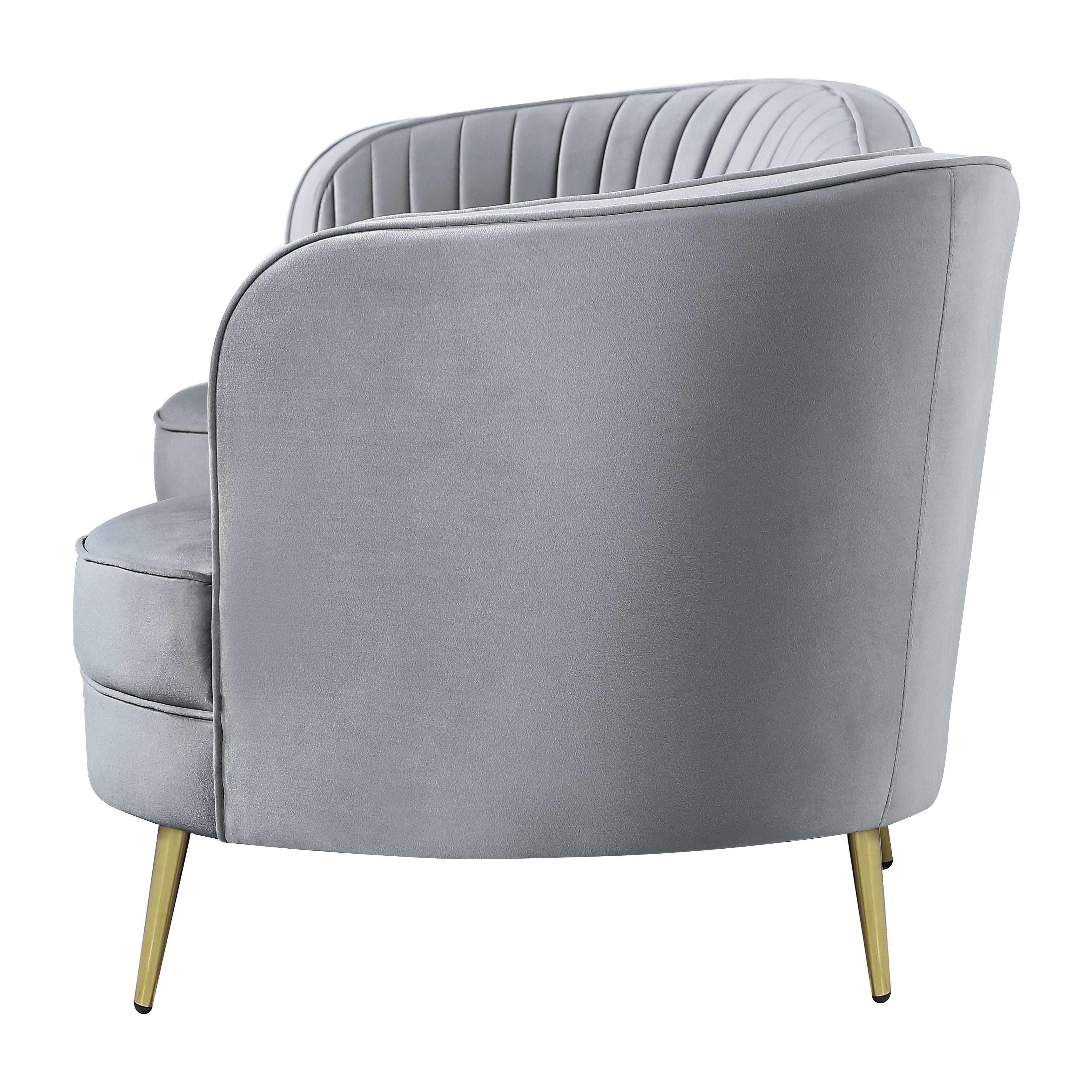  Coaster Furniture Sophia 506864 Upholstered Channel Tufted Sofa - Grey IMAGE 3