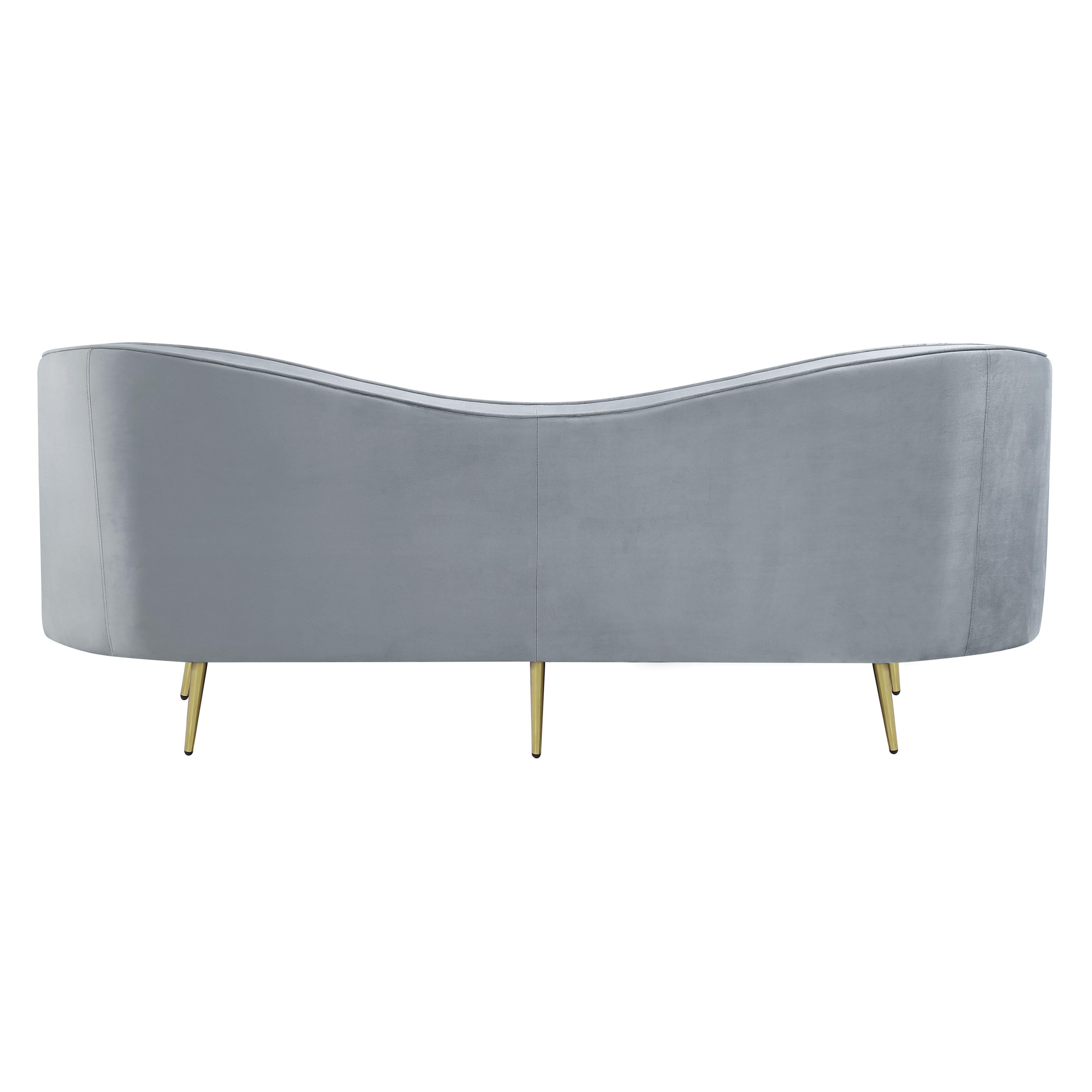  Coaster Furniture Sophia 506864 Upholstered Channel Tufted Sofa - Grey IMAGE 4