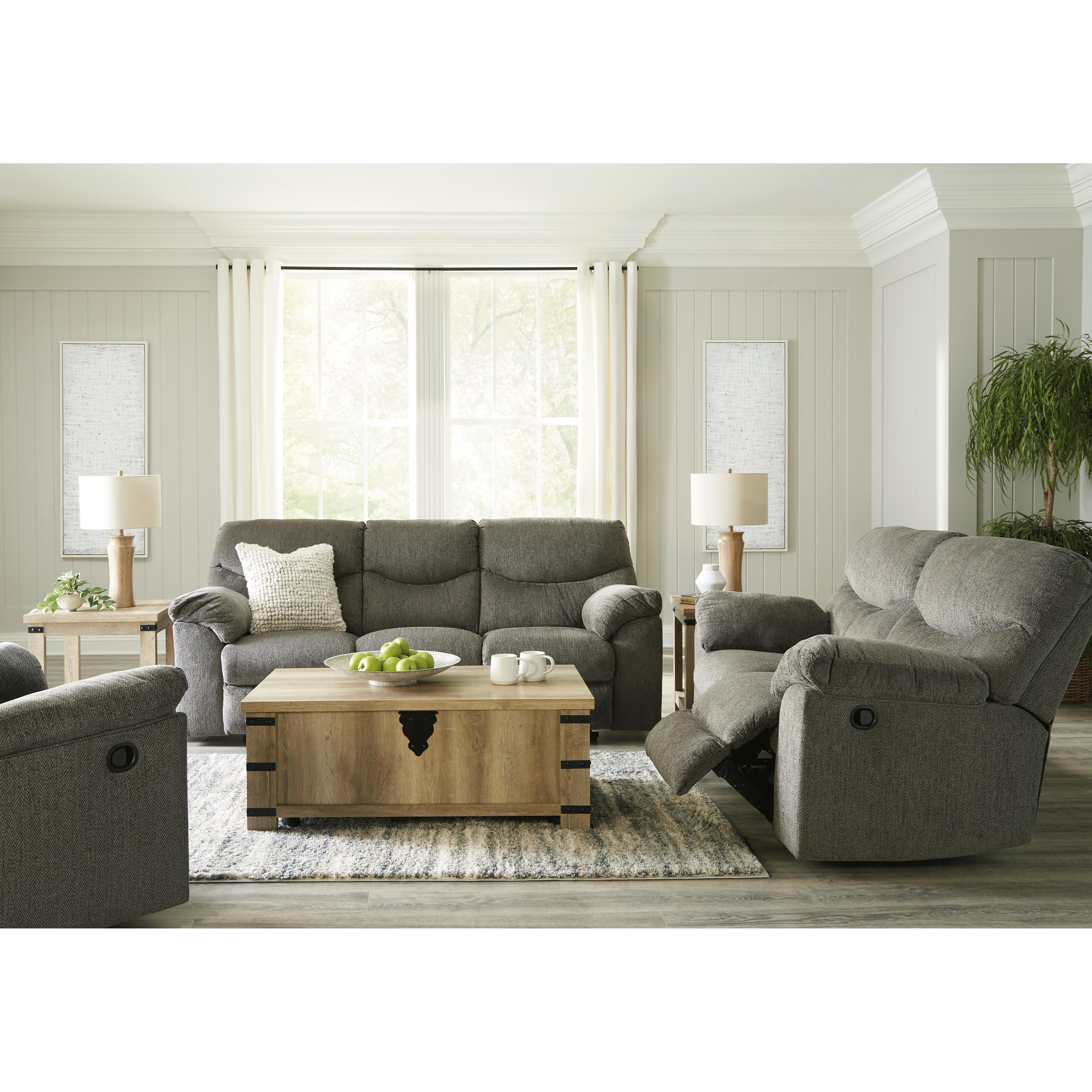  Manufacturer Color_Putty --  Signature Design by Ashley Alphons Reclining Fabric Sofa IMAGE 12