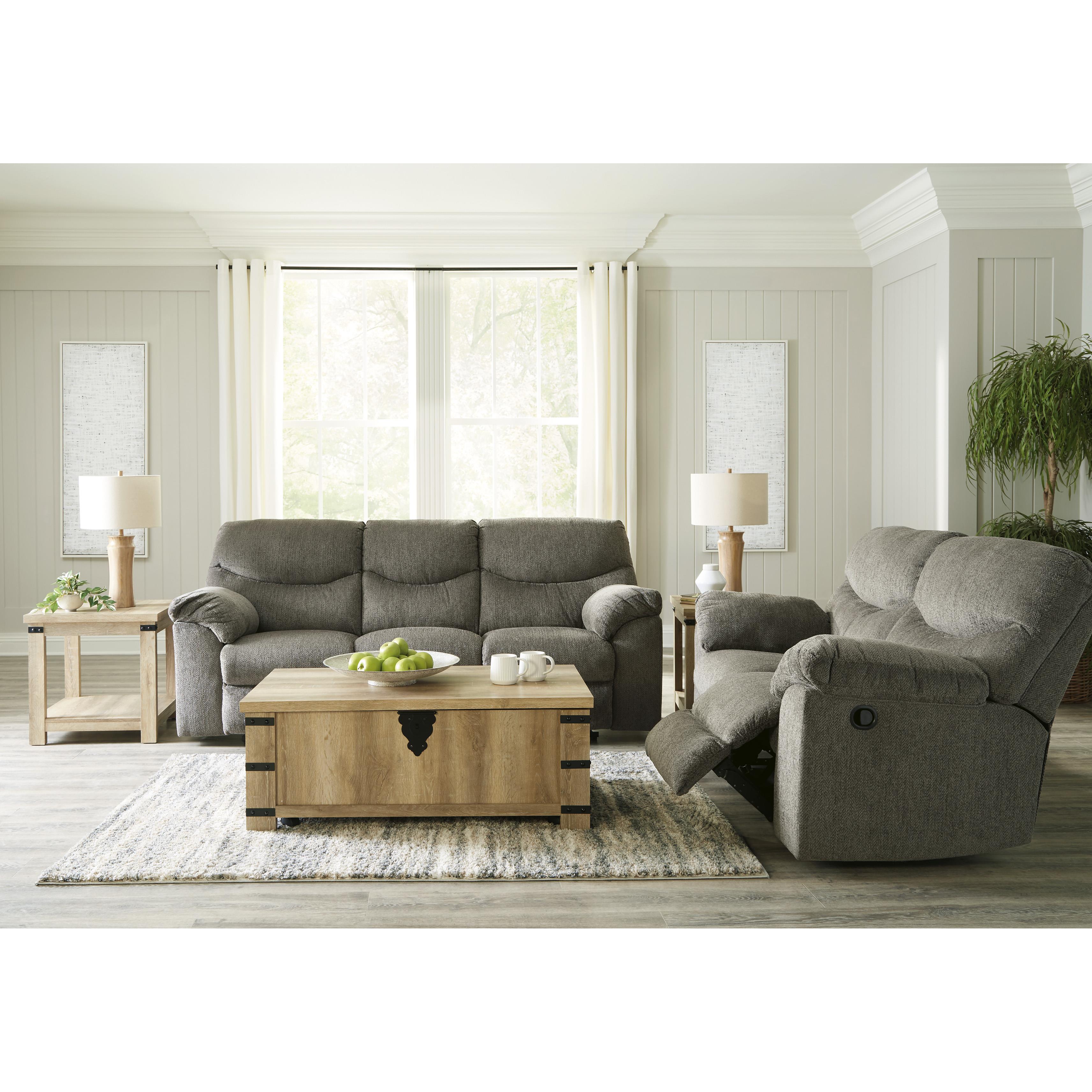  Manufacturer Color_Putty --  Signature Design by Ashley Alphons Reclining Fabric Sofa IMAGE 9