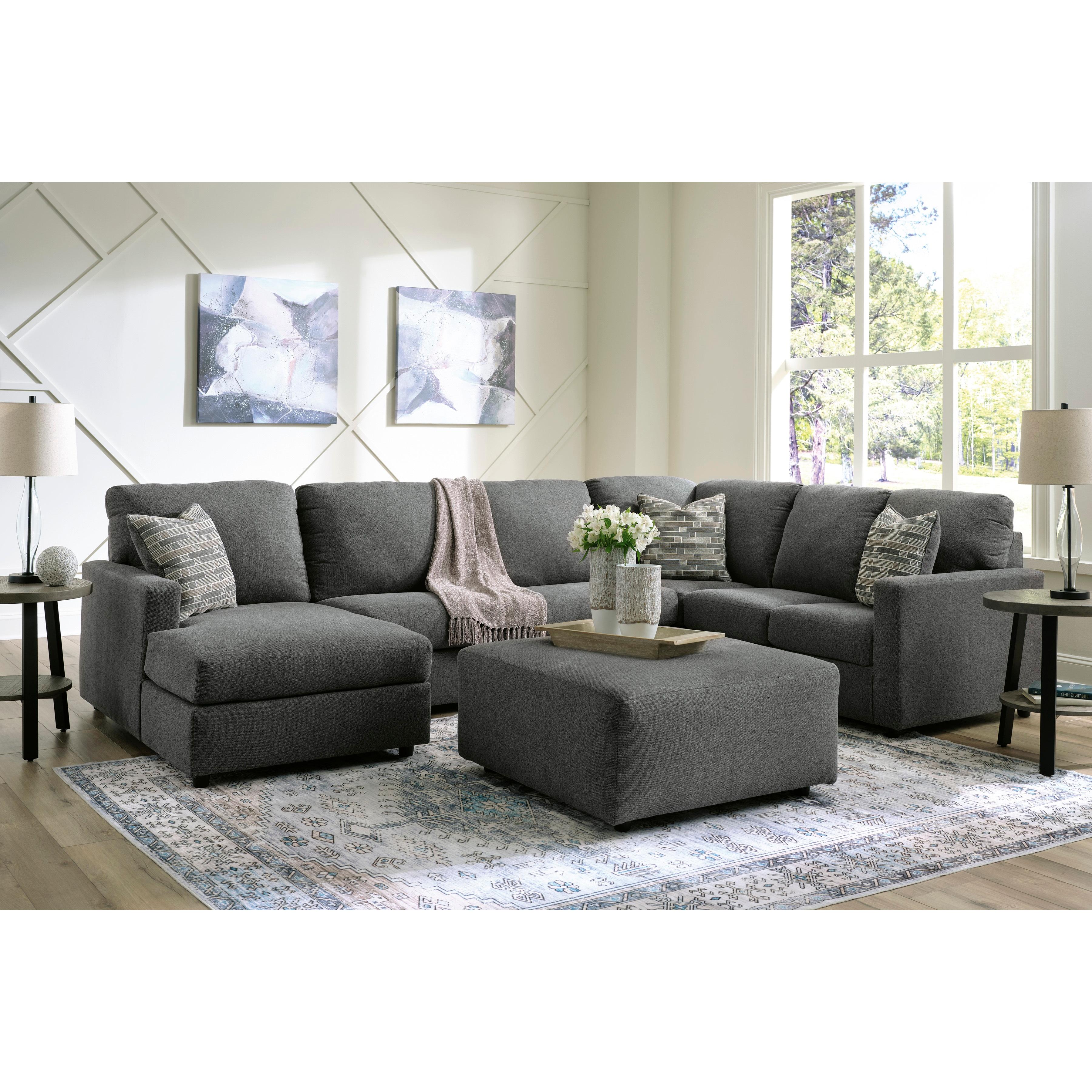  Manufacturer Color_Charcoal --  Signature Design by Ashley Edenfield Fabric 3 pc Sectional IMAGE 5