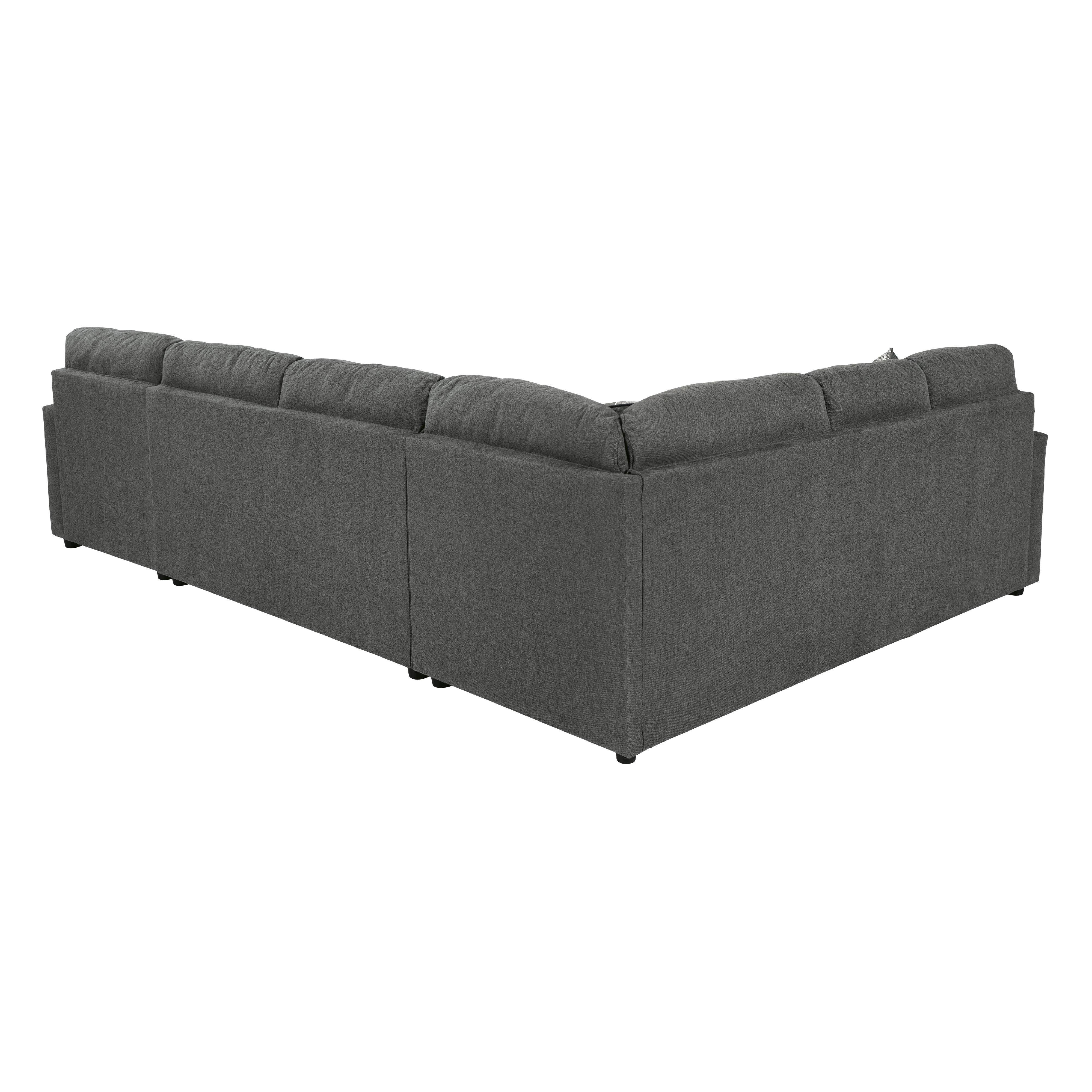  Manufacturer Color_Charcoal --  Signature Design by Ashley Edenfield Fabric 3 pc Sectional IMAGE 2