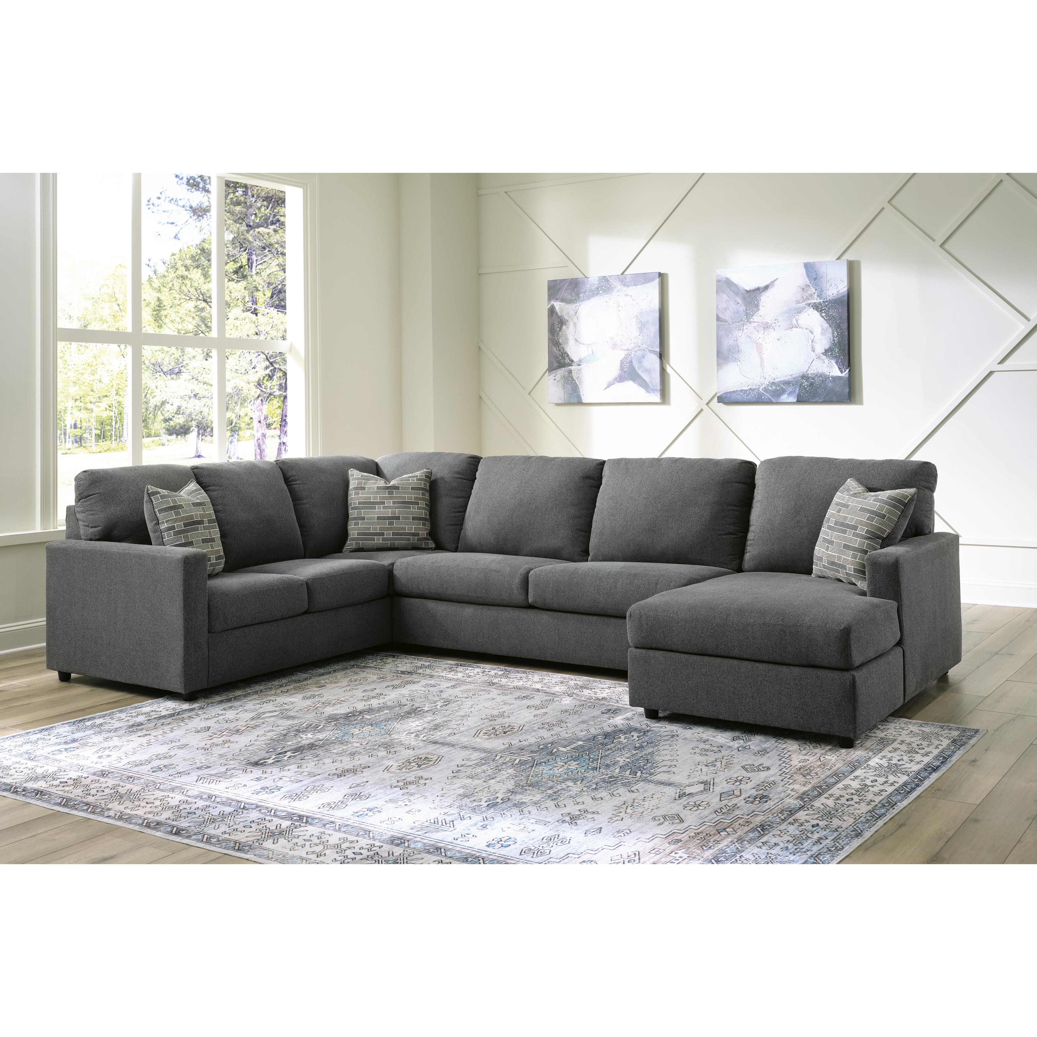  Manufacturer Color_Charcoal --  Signature Design by Ashley Edenfield Fabric 3 pc Sectional IMAGE 3