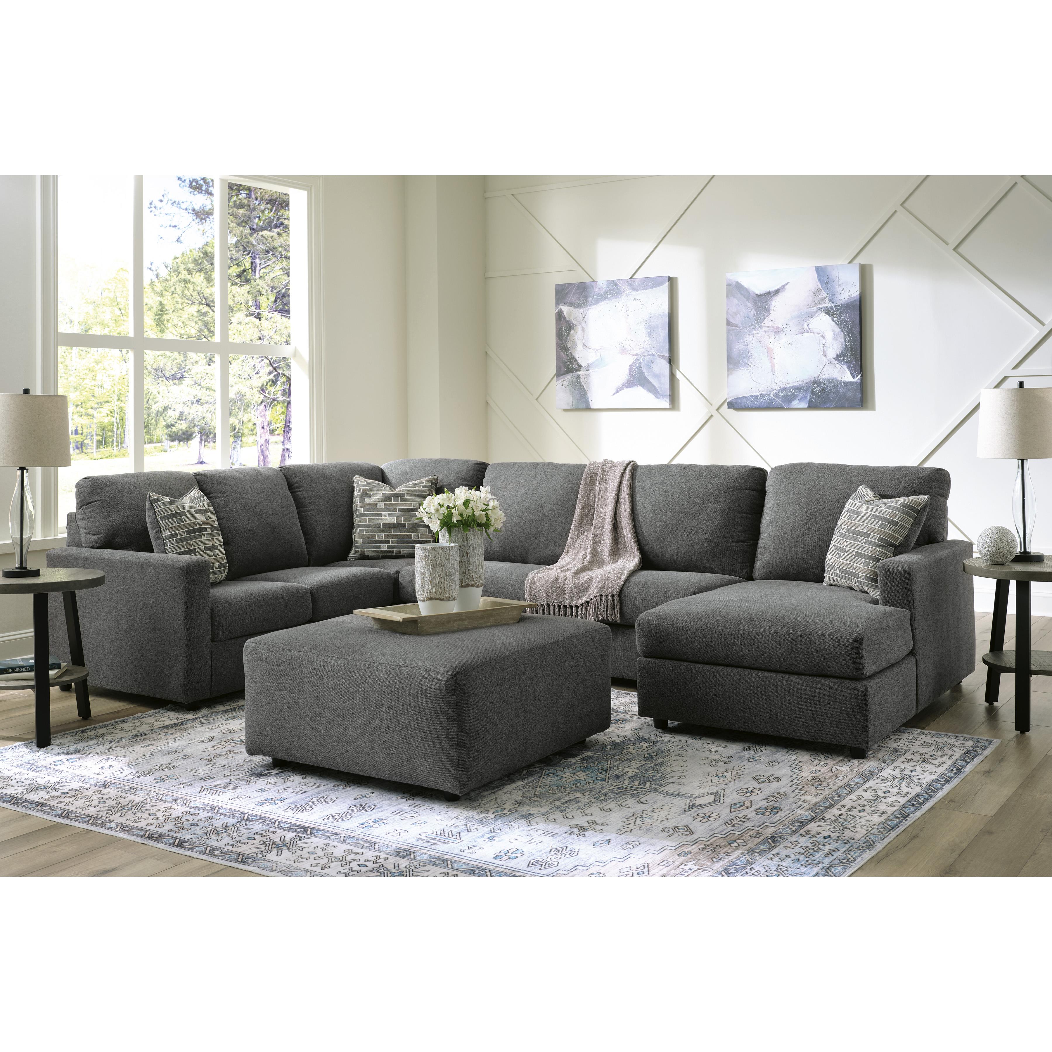  Manufacturer Color_Charcoal --  Signature Design by Ashley Edenfield Fabric 3 pc Sectional IMAGE 5