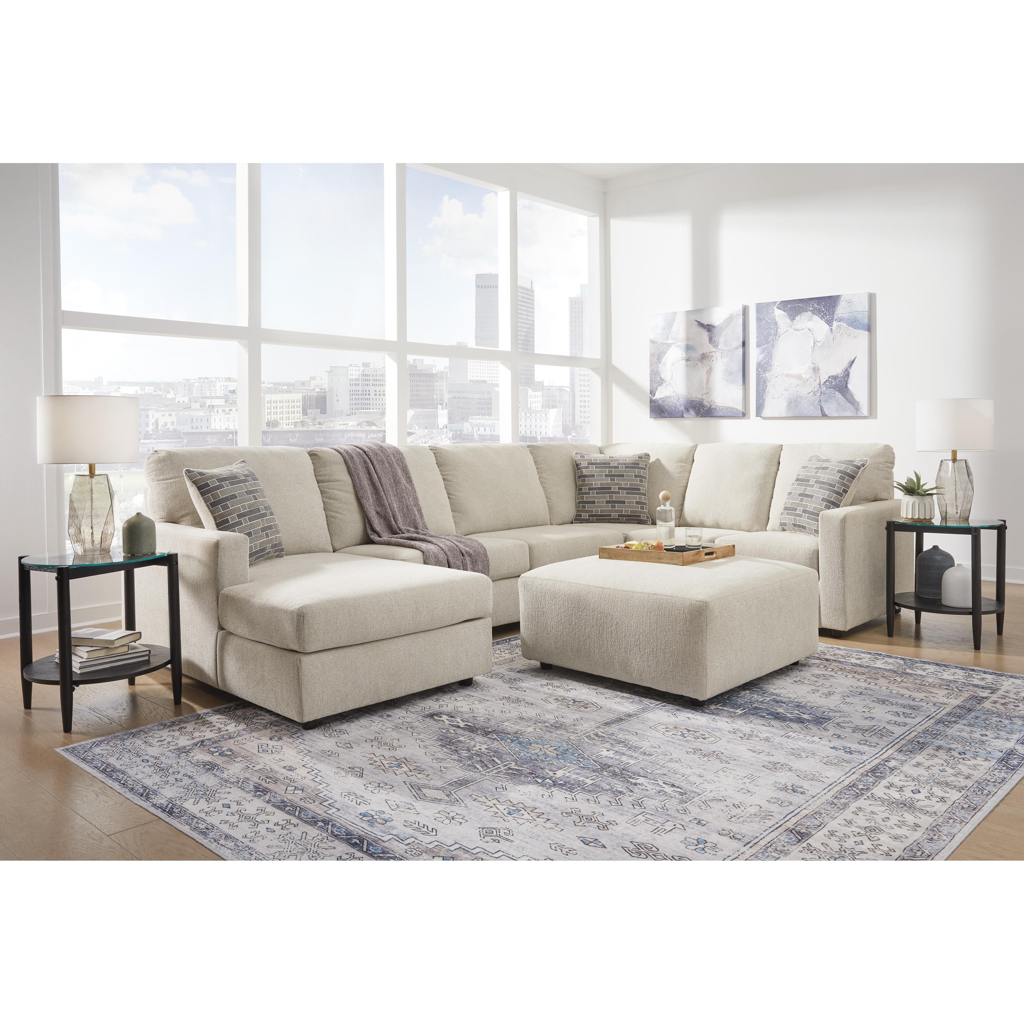  Manufacturer Color_Linen --  Edenfield 2900408 Oversized Accent Ottoman IMAGE 5