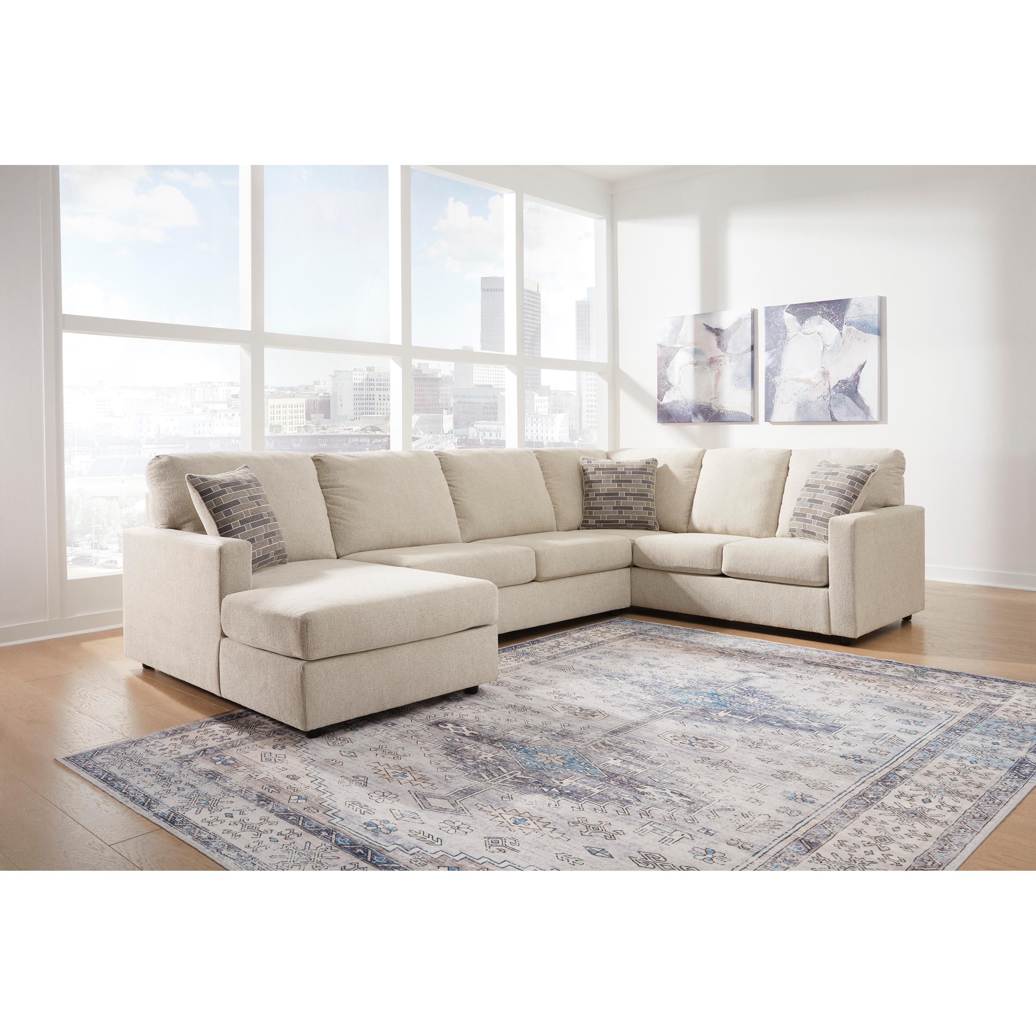  Manufacturer Color_Linen --  Edenfield 29004S1 3 pc Sectional with Chaise IMAGE 3