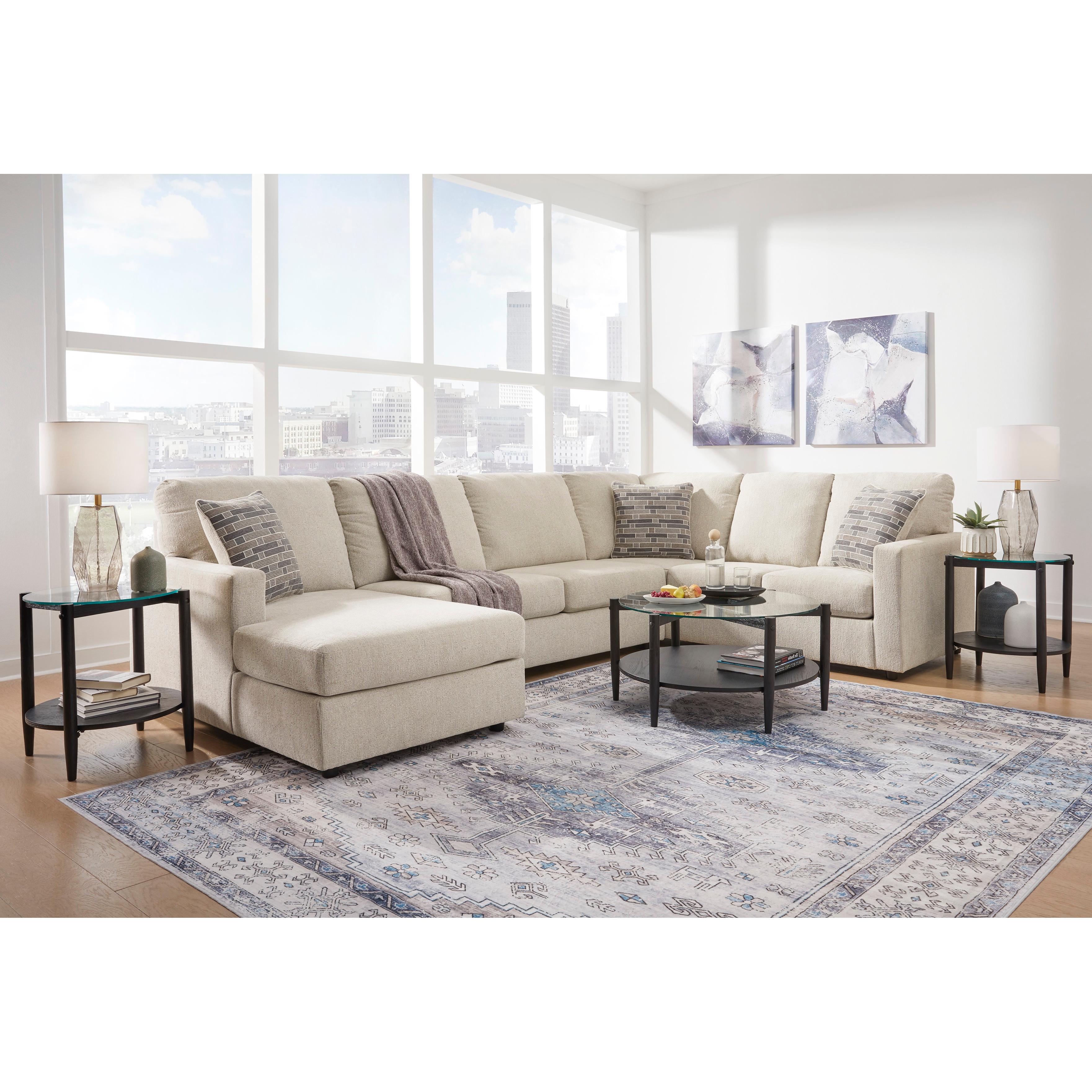  Manufacturer Color_Linen --  Edenfield 29004S1 3 pc Sectional with Chaise IMAGE 4