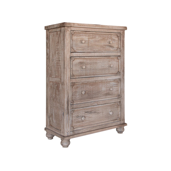 International Furniture Direct Aruba Natural IFD7332CHT 4 Drawer Chest - Drift Sand