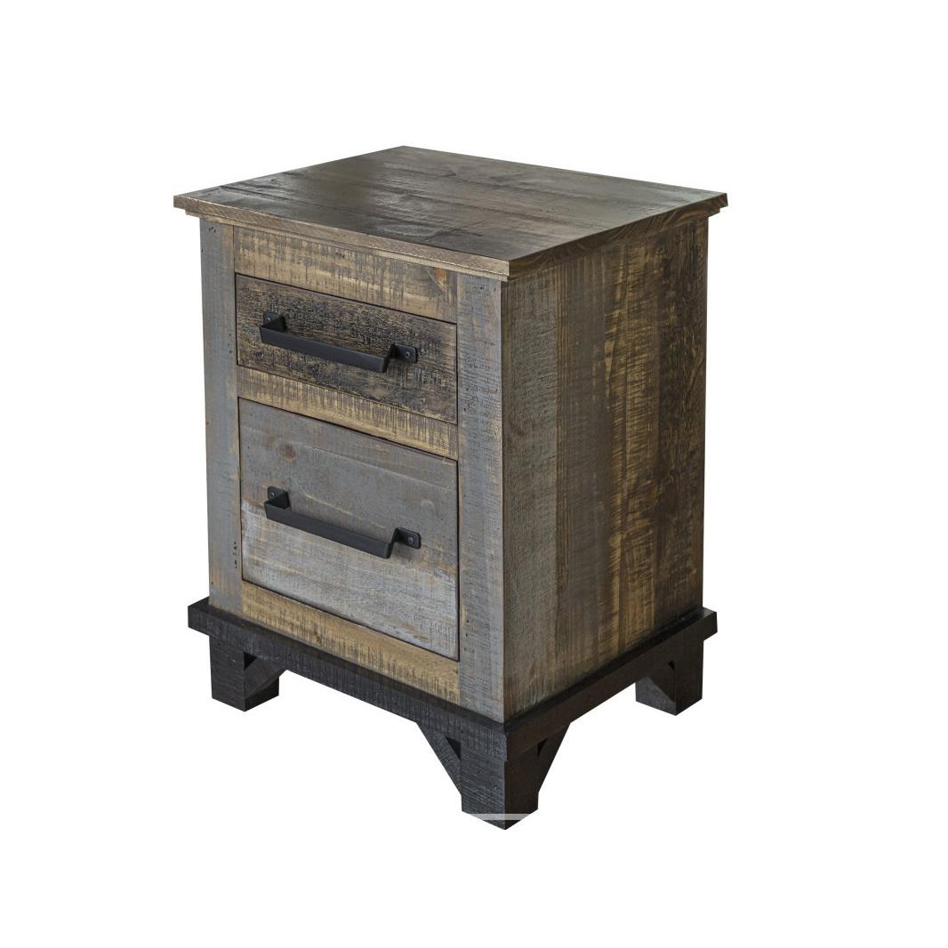  International Furniture Direct Loft Brown IFD6441NTSSM 2 Drawer Nightstand IMAGE 1