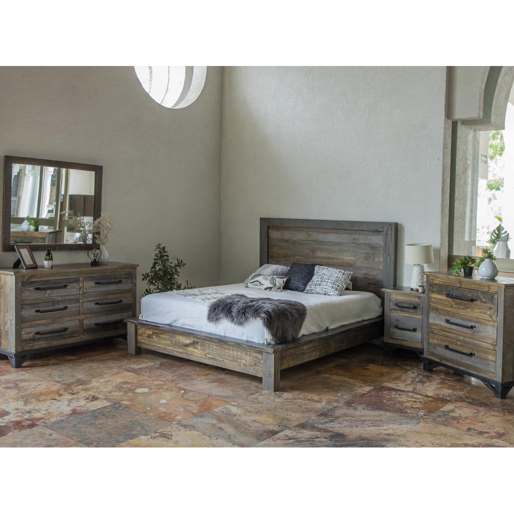  International Furniture Direct Loft Brown IFD6441NTSSM 2 Drawer Nightstand IMAGE 2